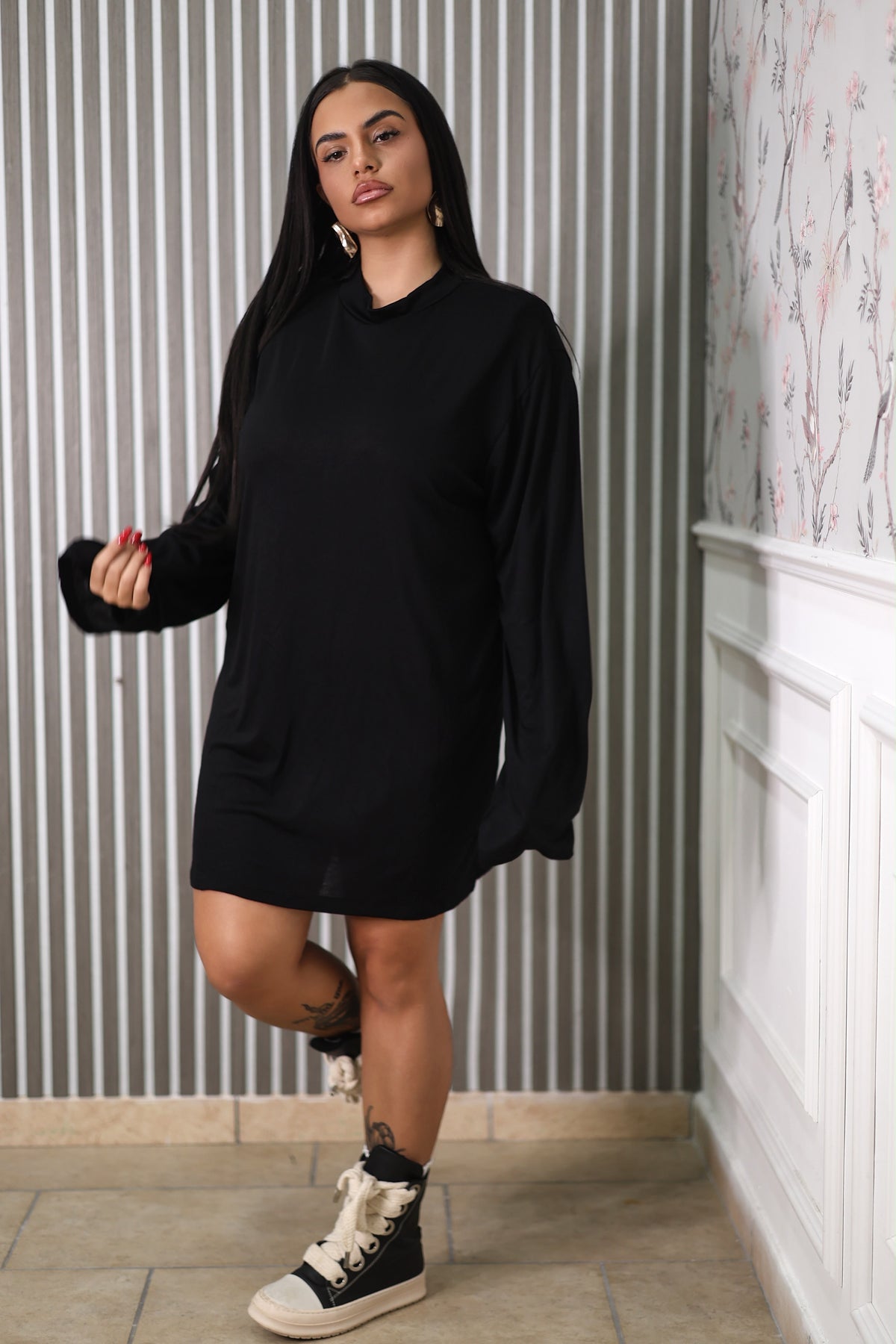 MAGLIA OVER MOD INT - BLACK
