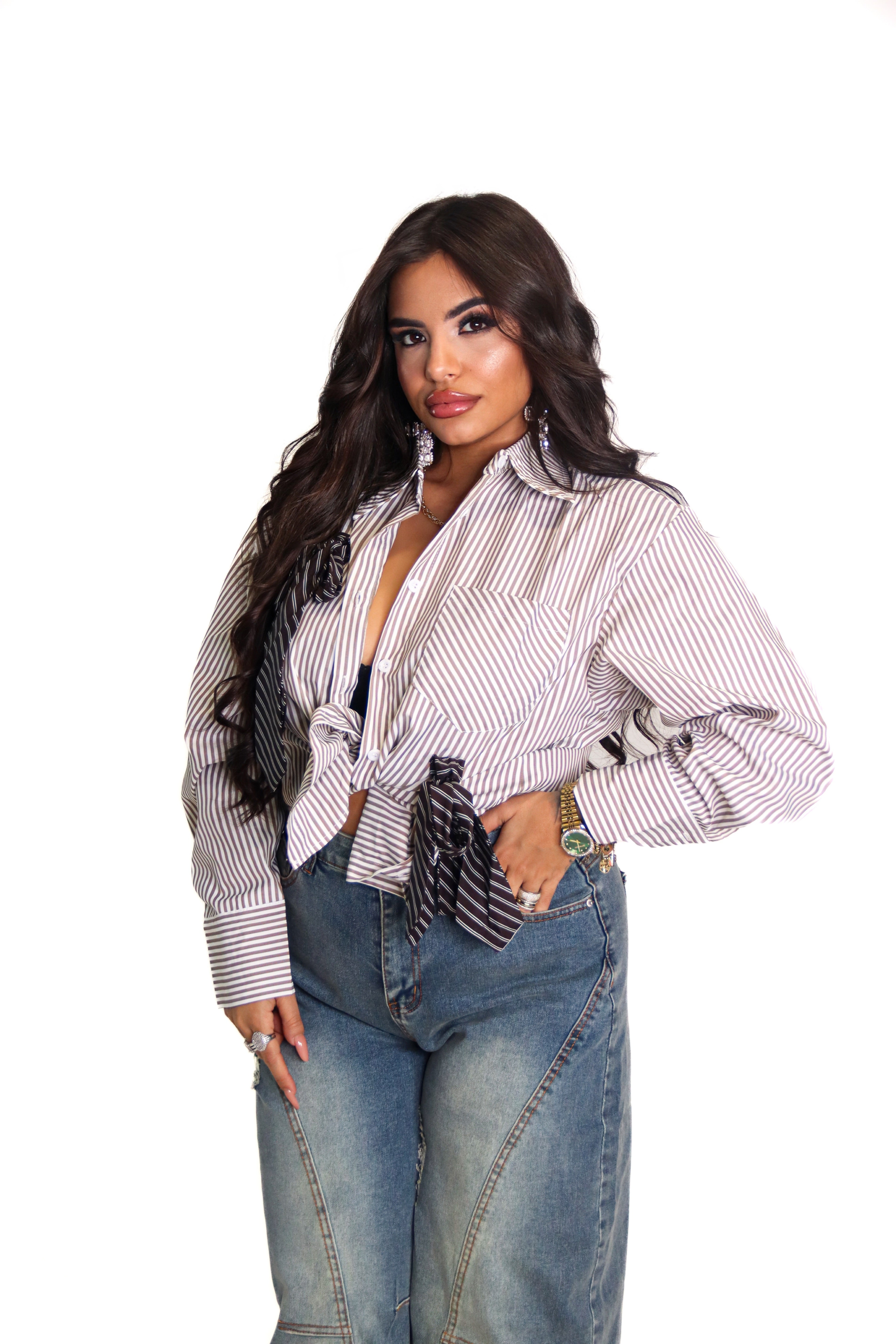 CAMICIA CRAVATE - BEIGE