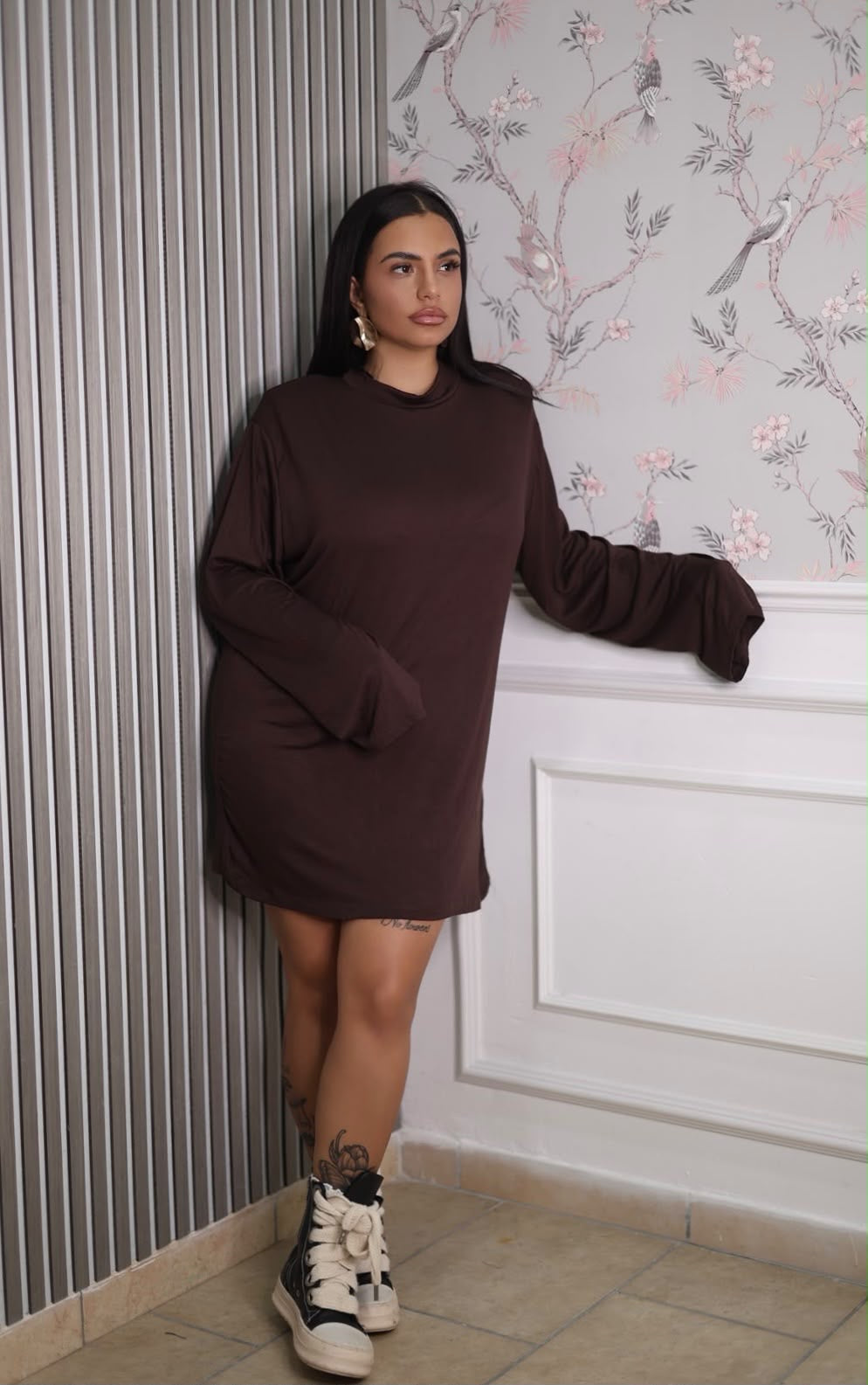 MAGLIA OVER MOD INT BROWN - MIL