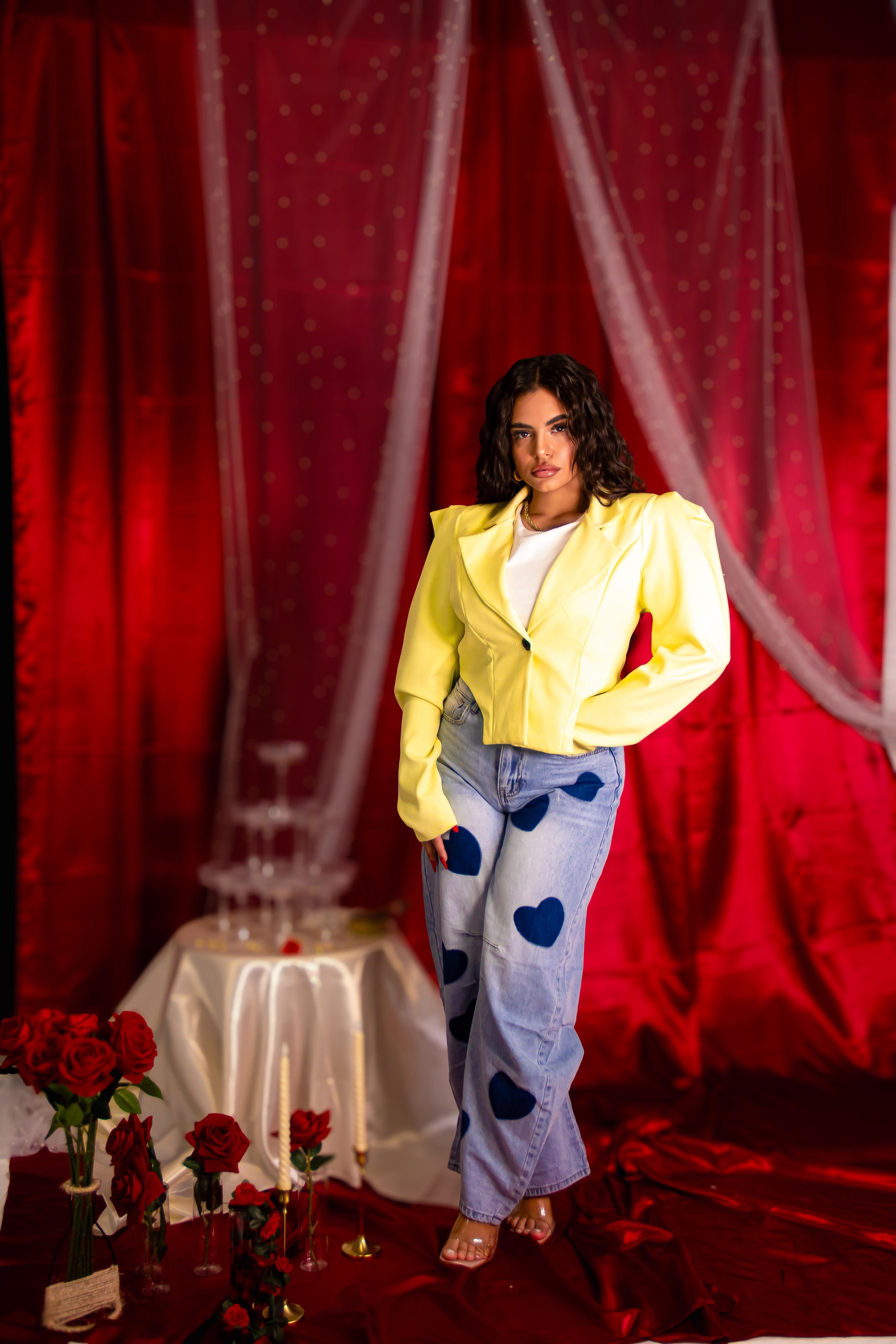 GIACCA CROP - YELLOW