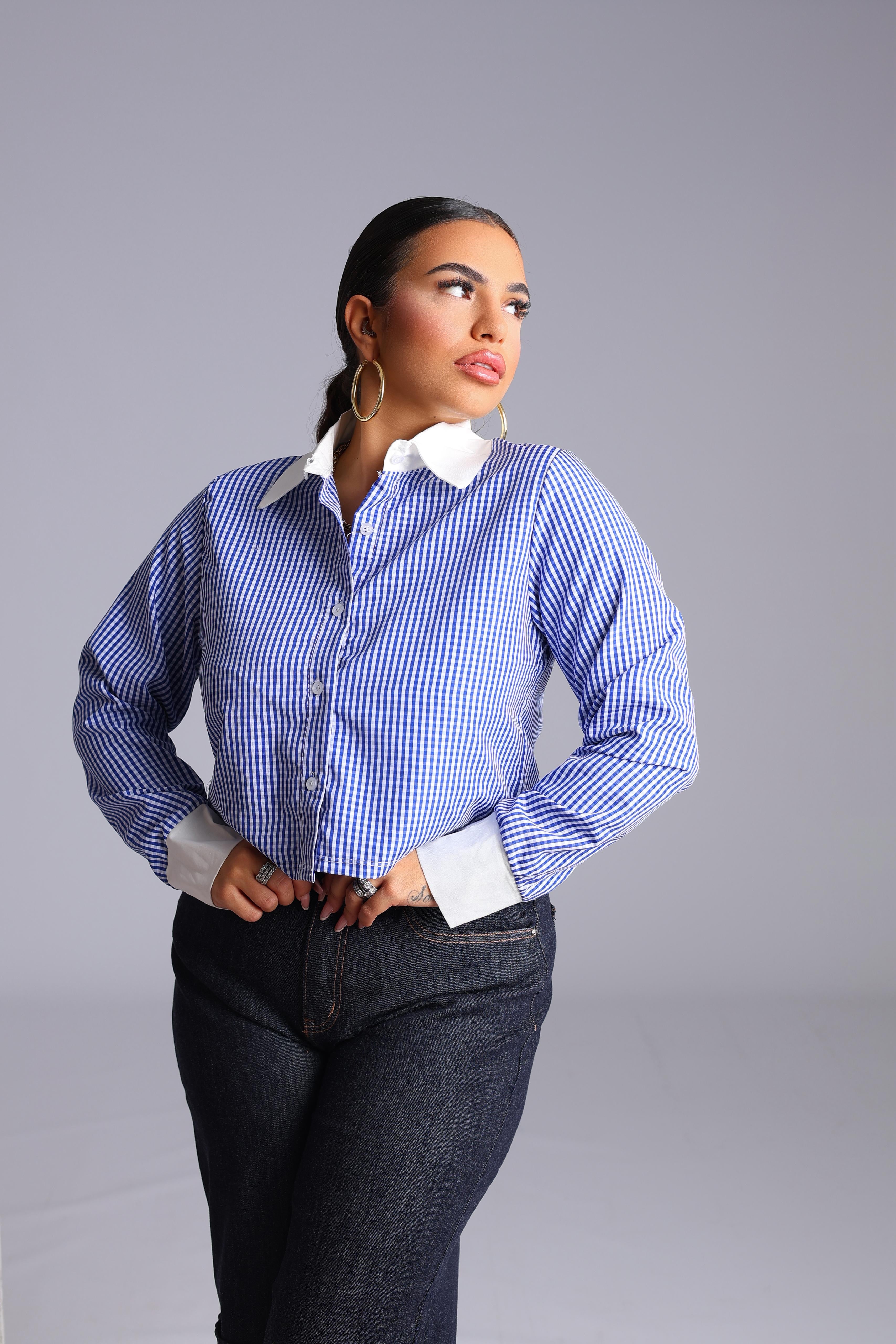 CAMICIA A QUADRI - BLUE