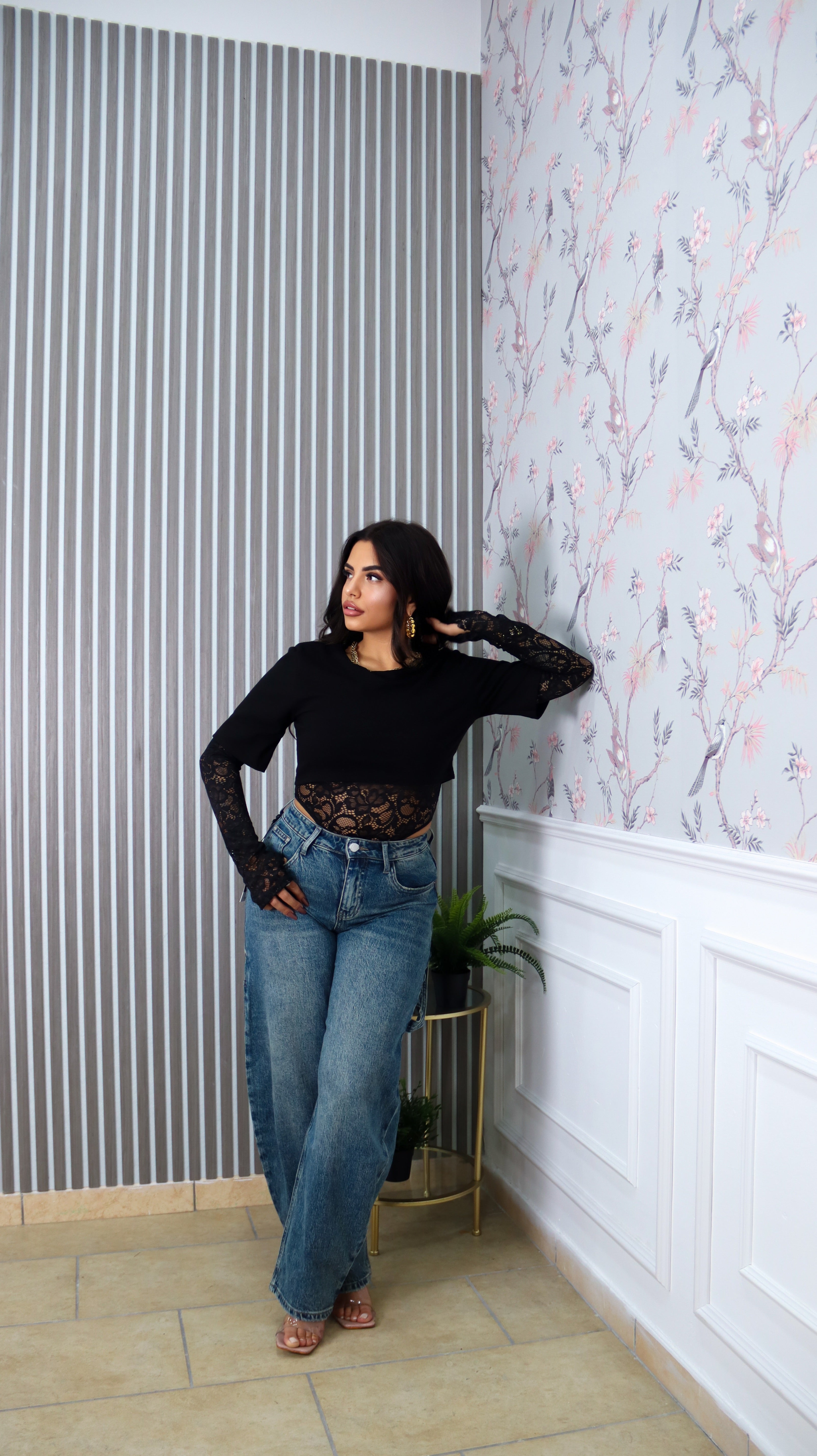 BODY BLACK CROP&PIZZO