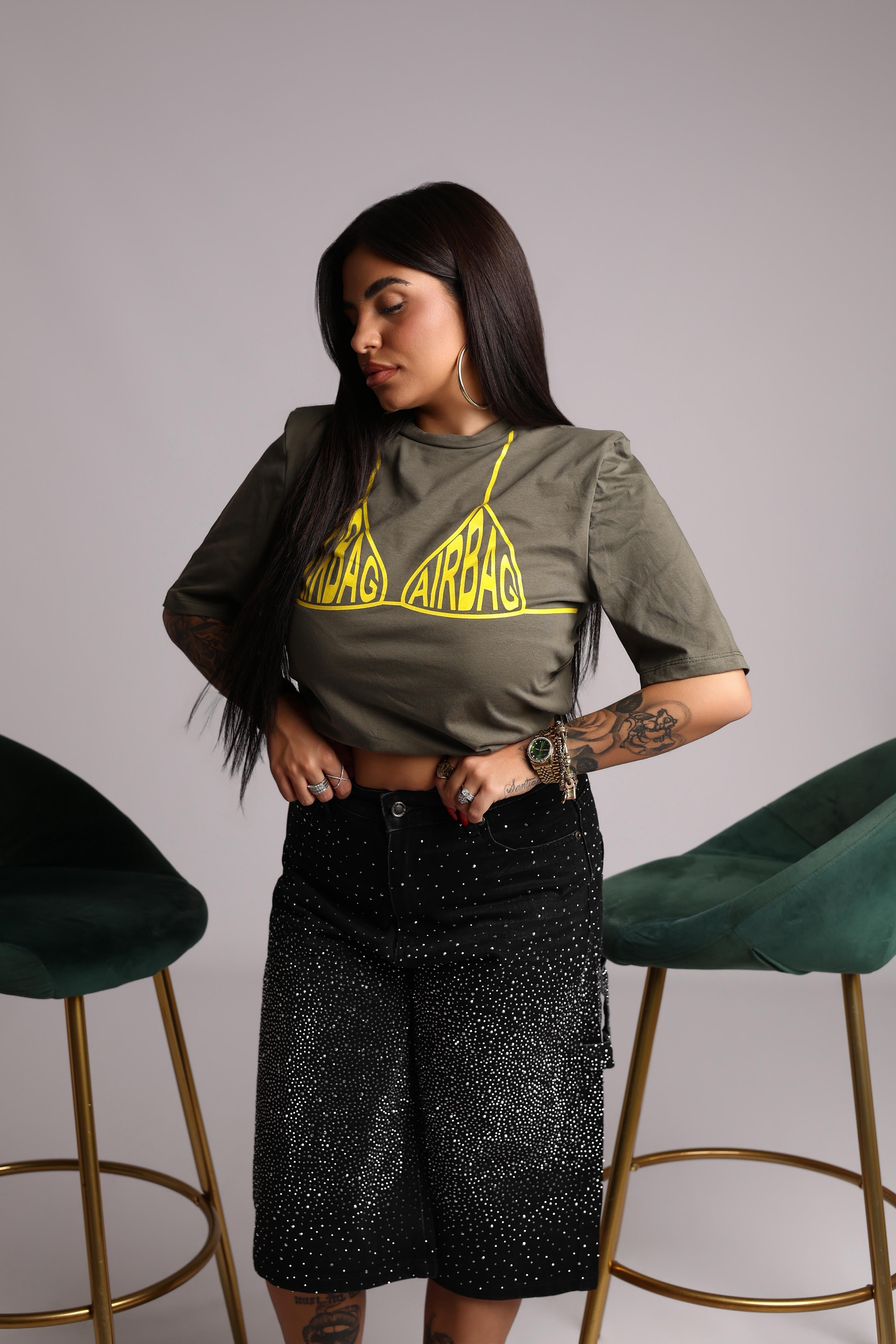 T-SHIRT BRALETTE AIRBAG - MIL