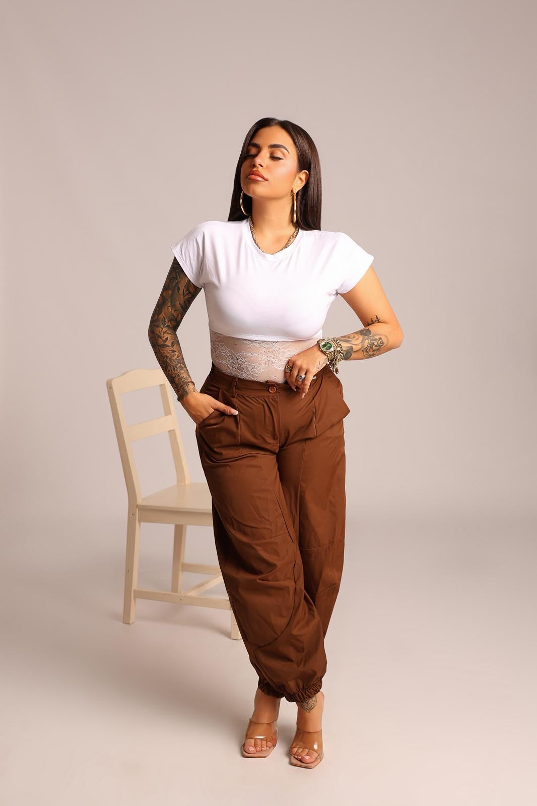 PANTALONE BALLON CHOCOLATE - MIL