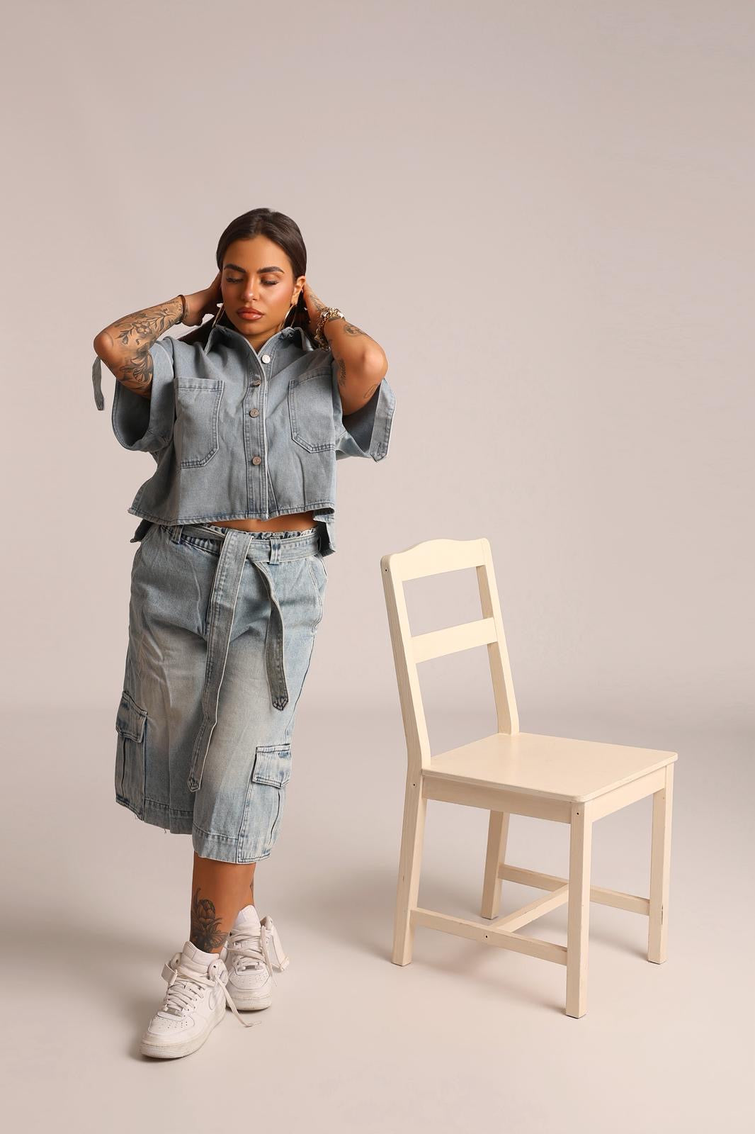 BERMUDA DENIM LIGHT - NOELIA
