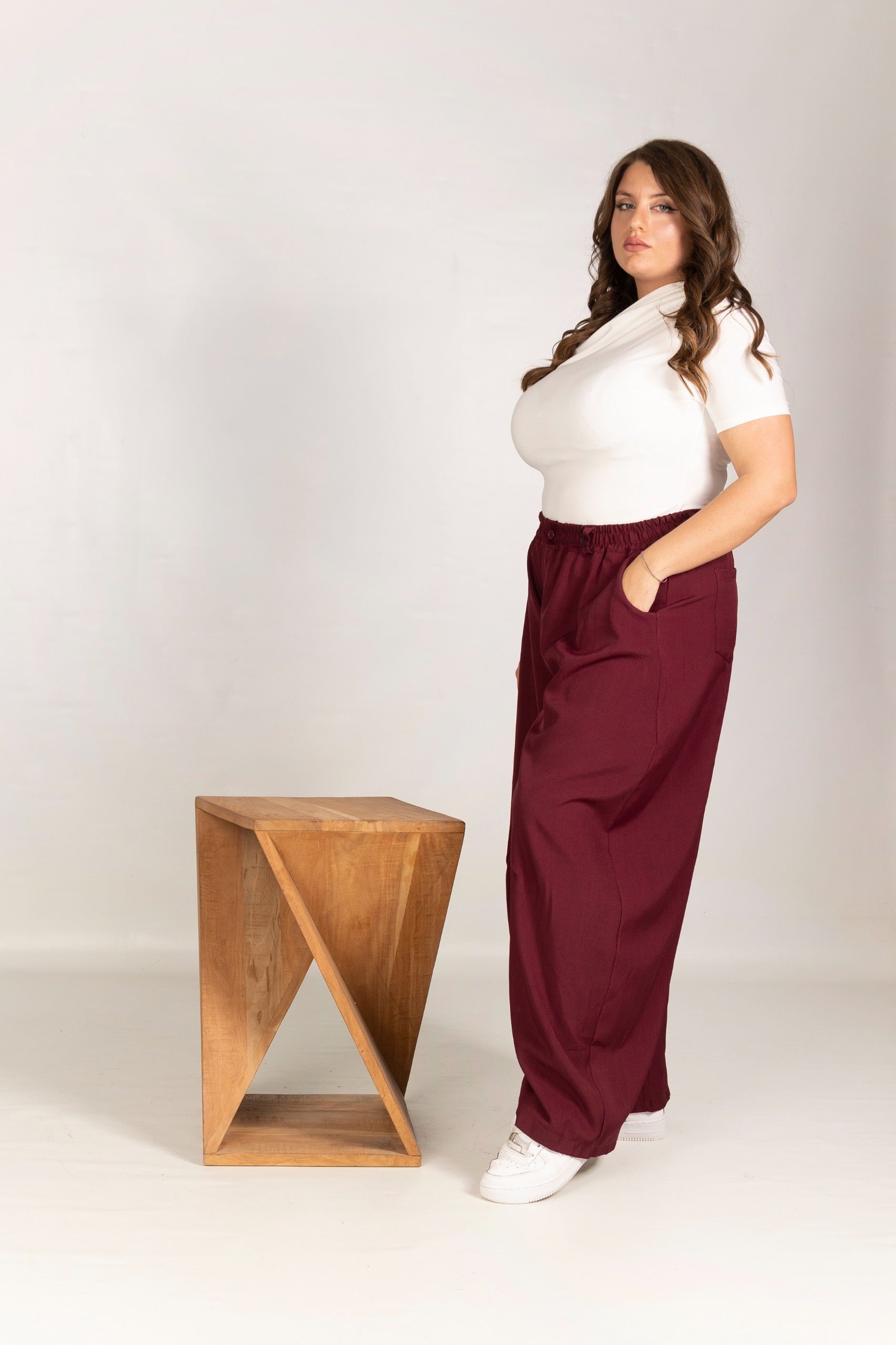 PANTALONE HYPE BORDEAUX - MIL for CURVY