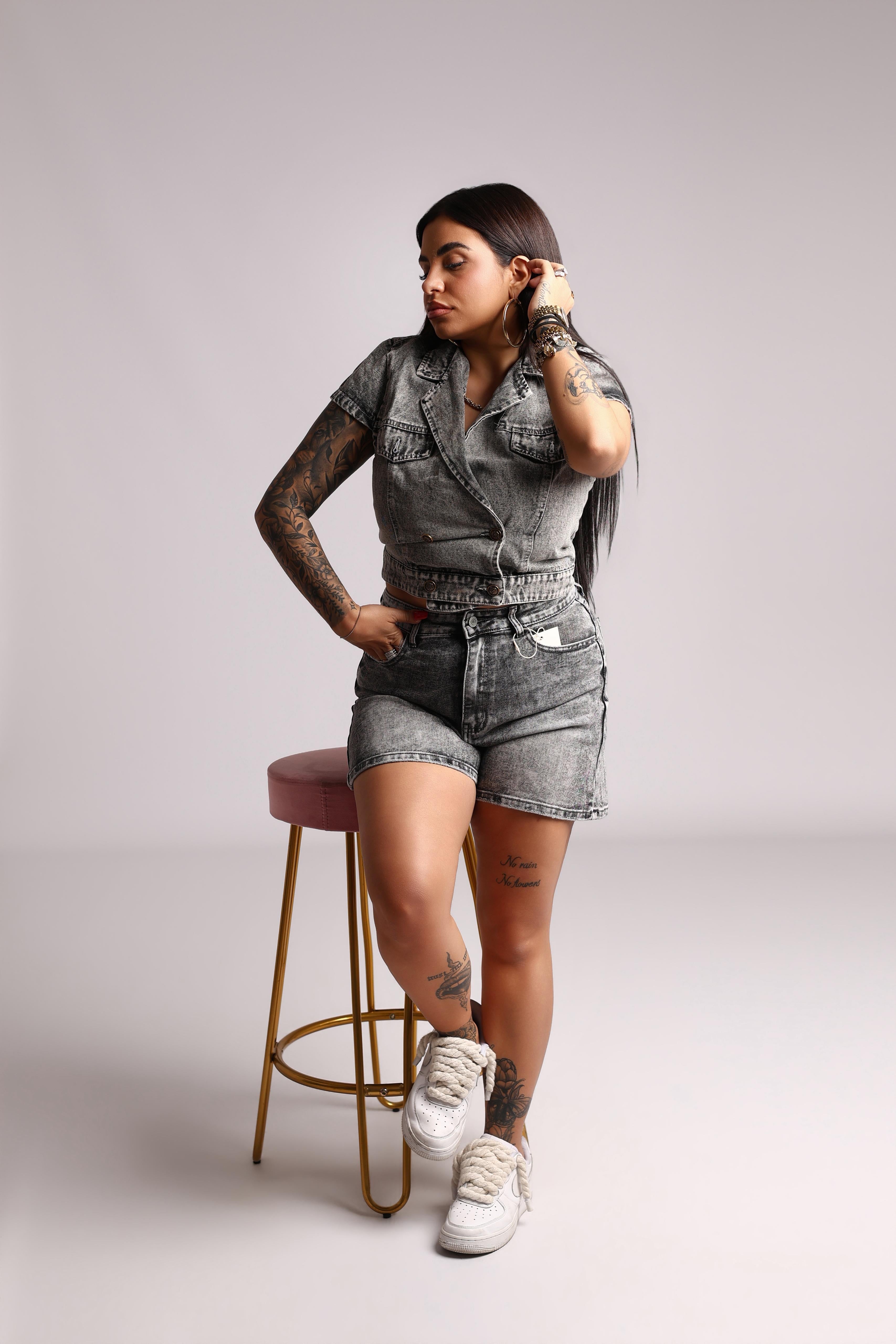 SHORTS GREY OLD TOWN - MIL