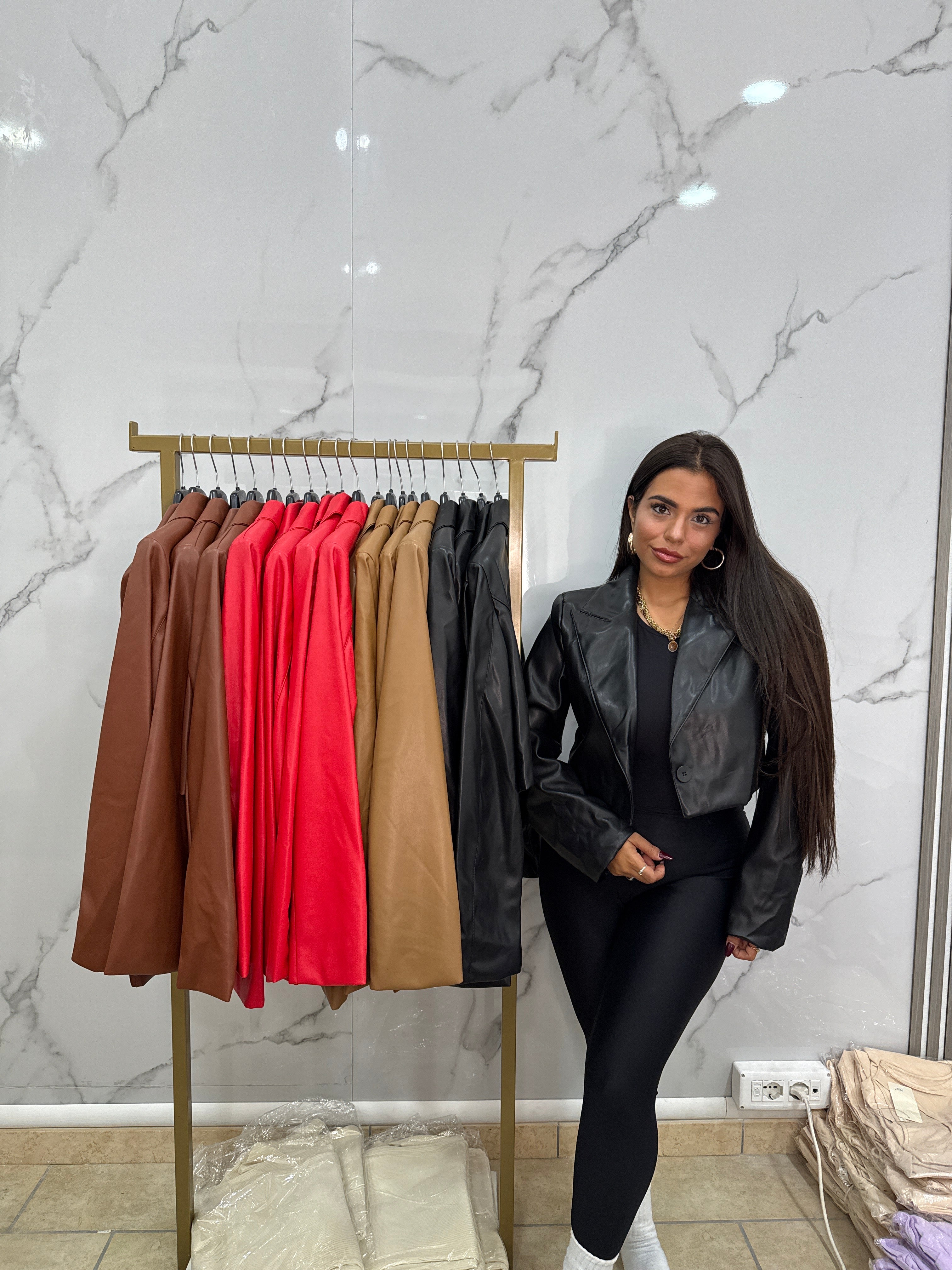 GIACCA ECOPELLE BLACK