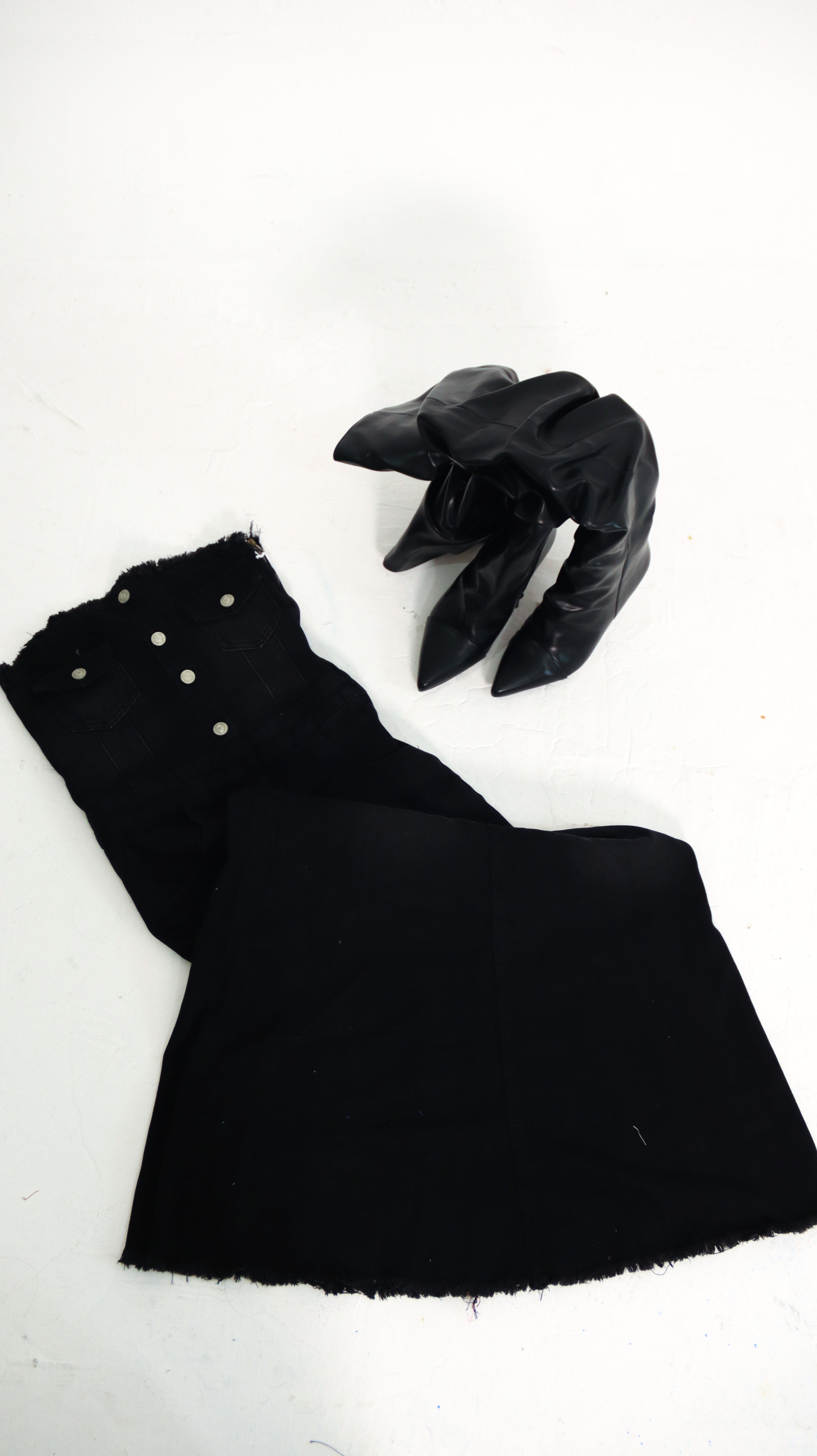 VESTITO LUNGO DENIM BLACK