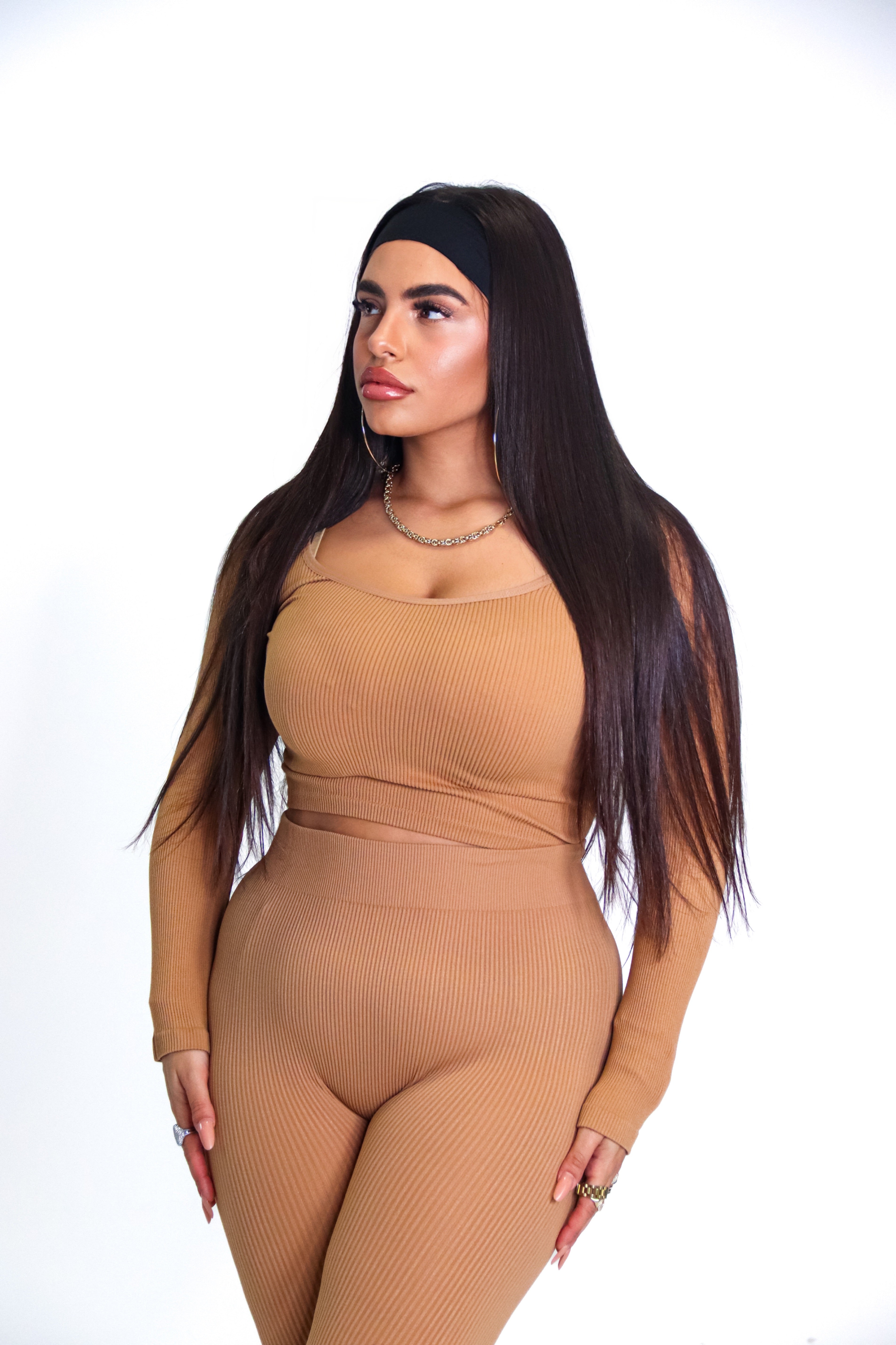 COORDINATO FIT BASIC - BROWN