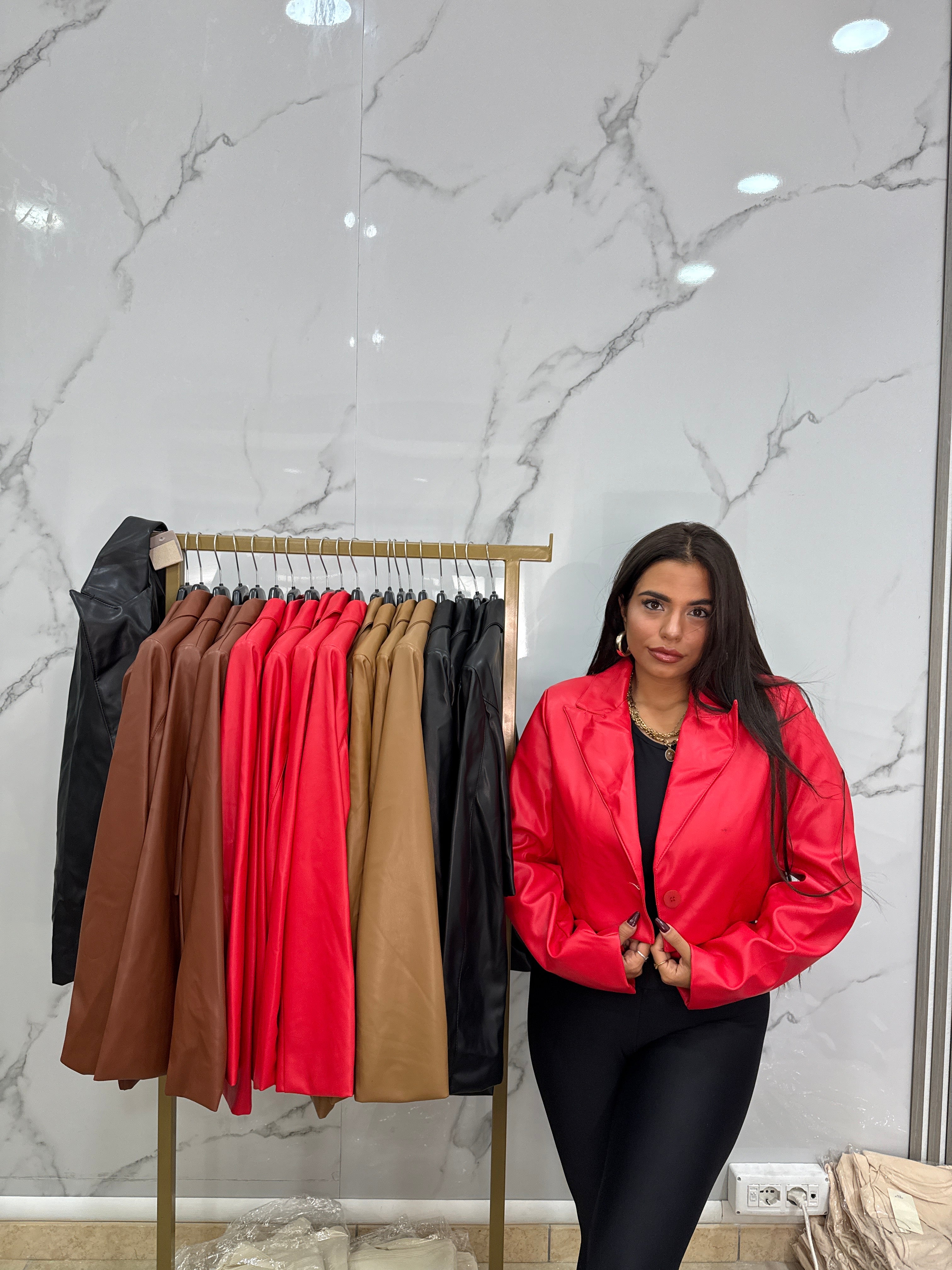 GIACCA ECOPELLE BLACK