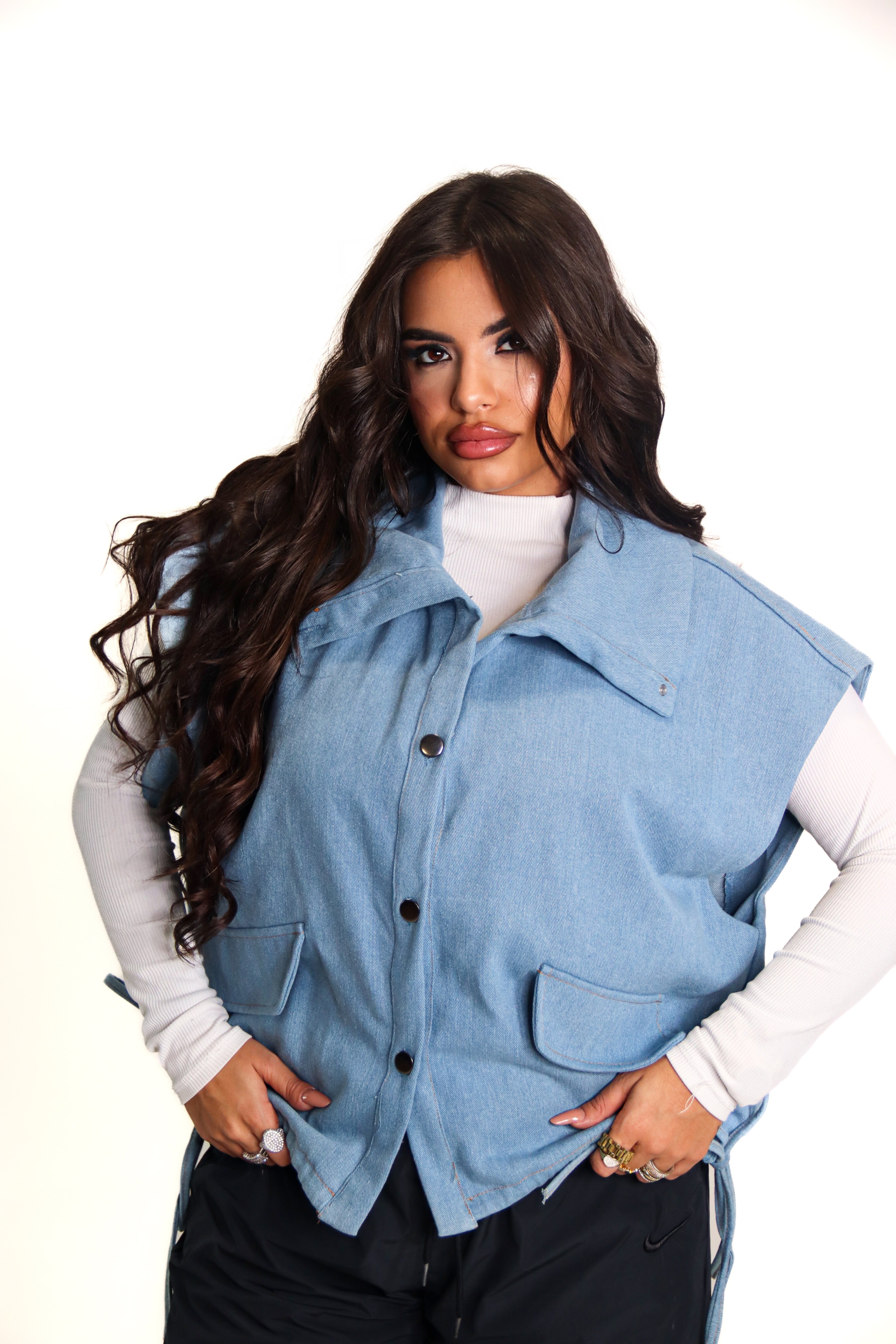 GIACCA DENIM - SMANICATA