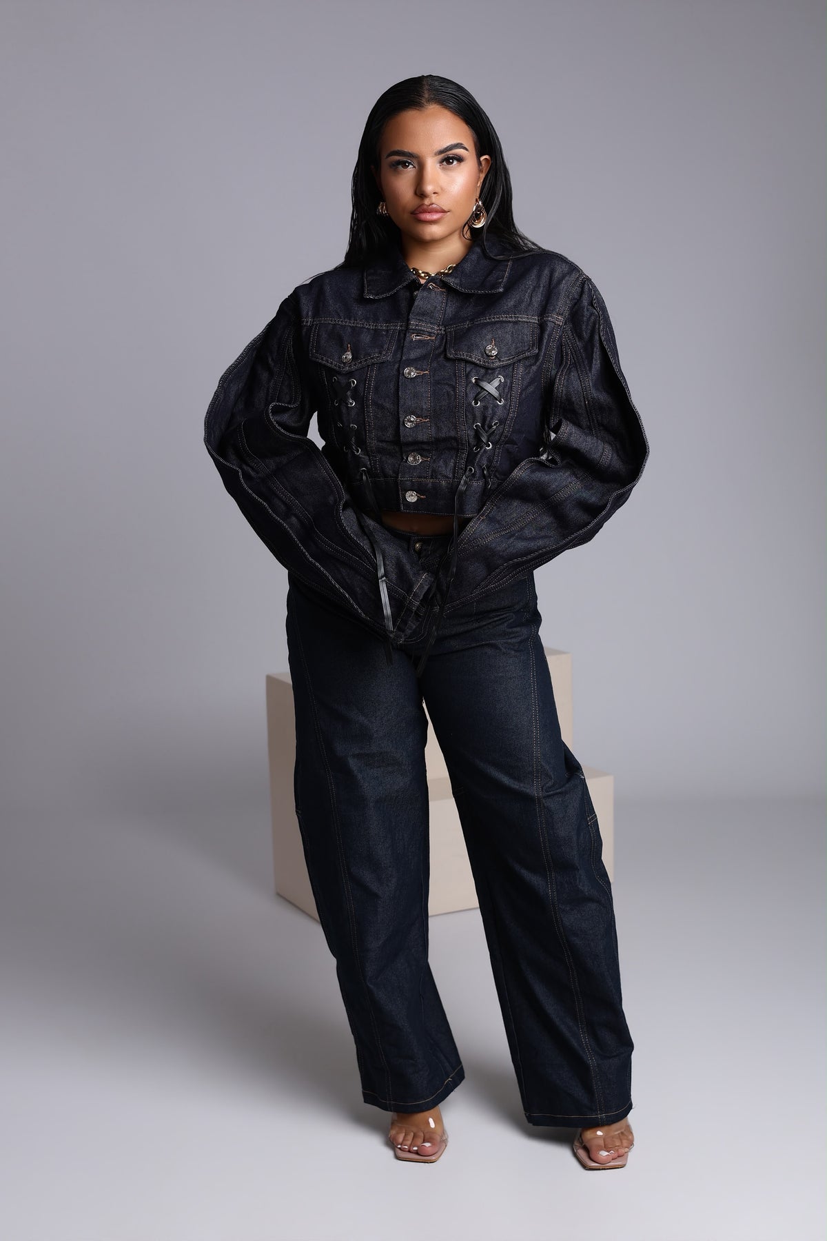GIACCA BLUE NIGHT DENIM - LONDON