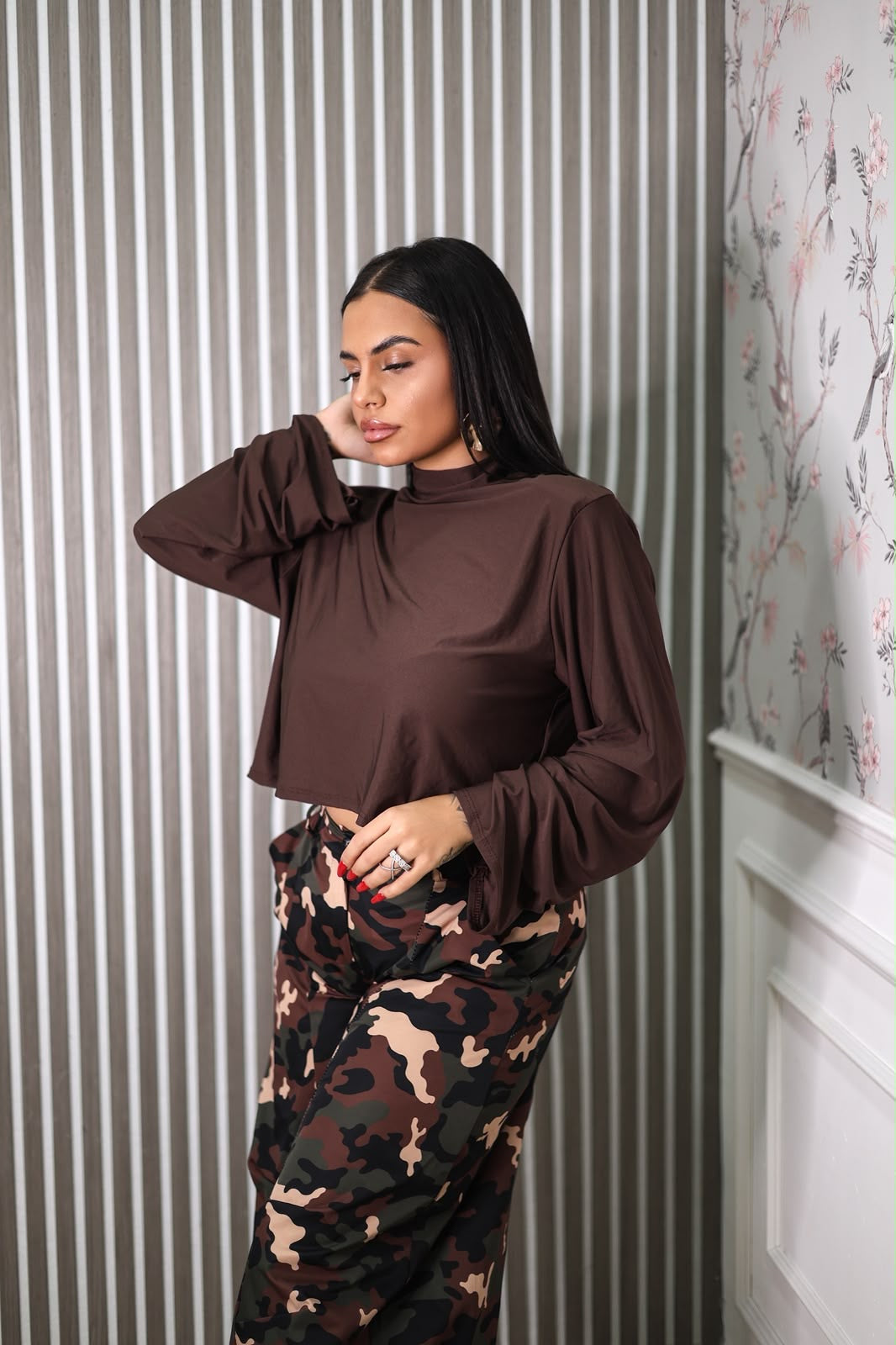 MAGLIA CROP BROWN - ETERNAL