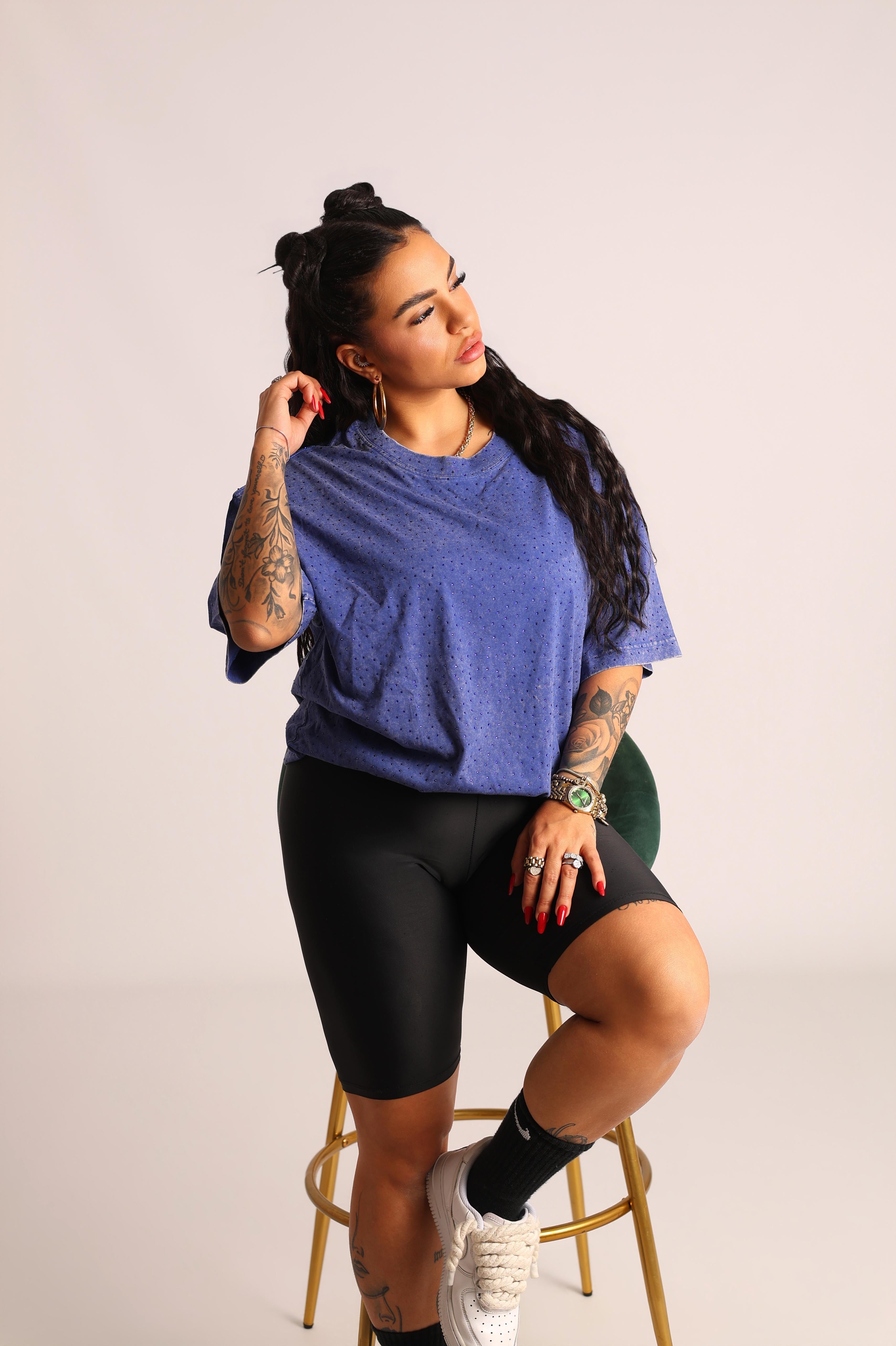 T-SHIRT DIAMOND BLUE ELECTRIC VINTAGE - MIL