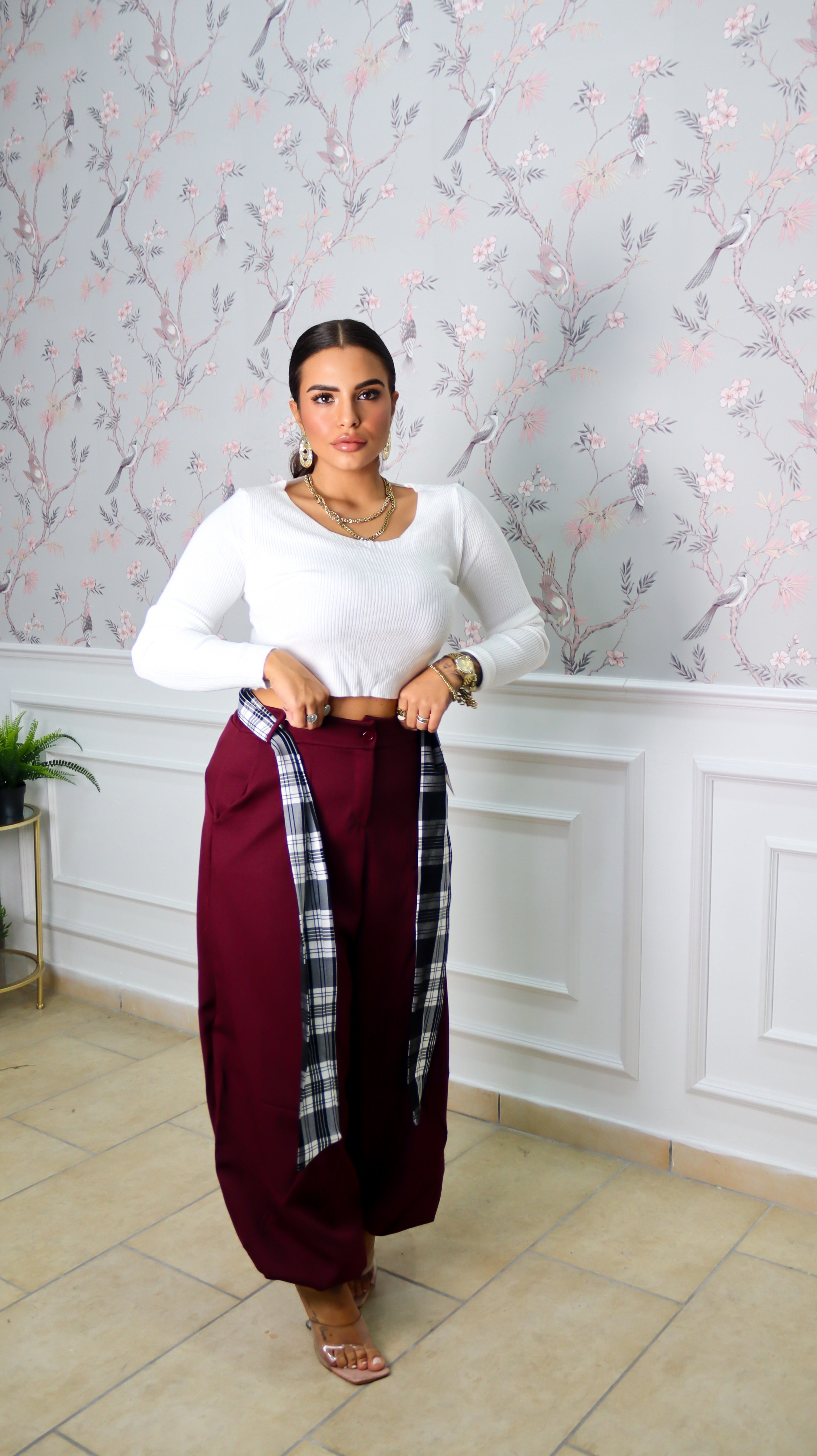 PANTALONE BALLON - BORDEAUX