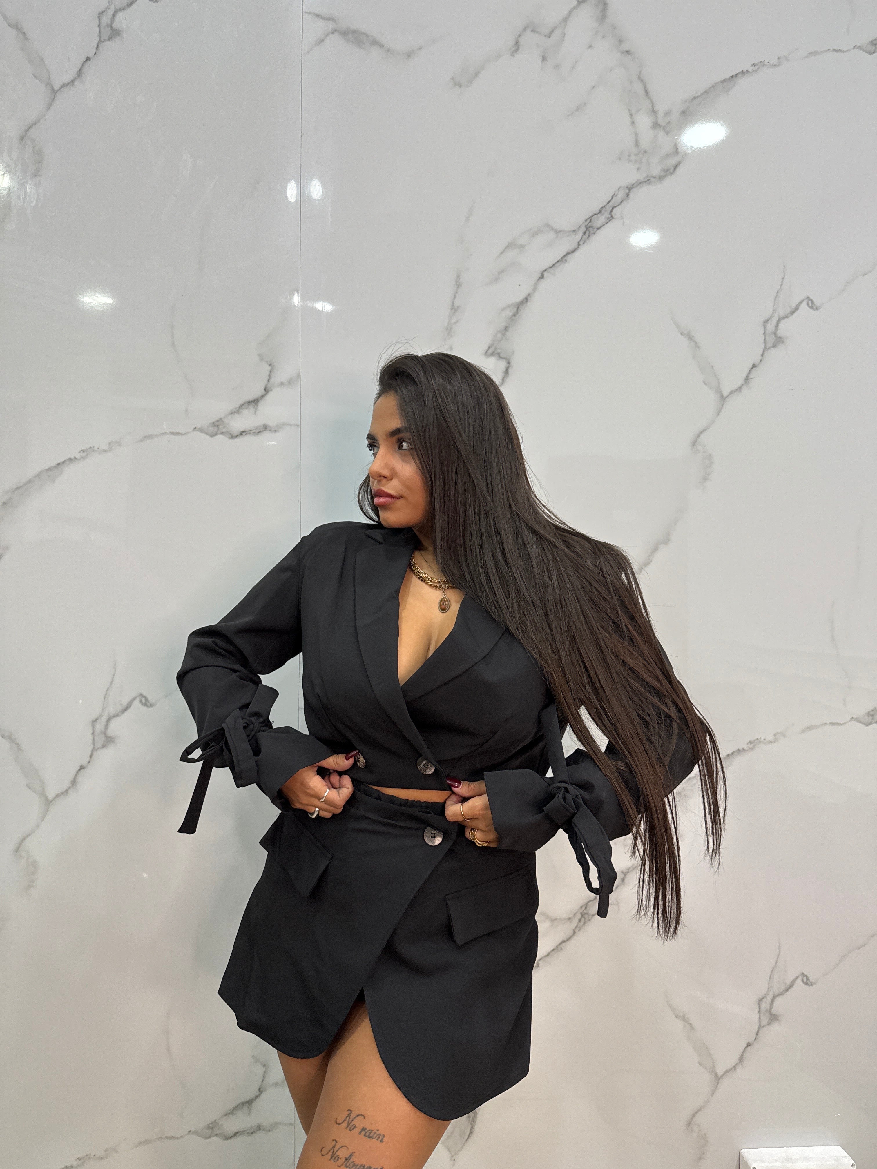 COORDINATO TRENCH BLACK
