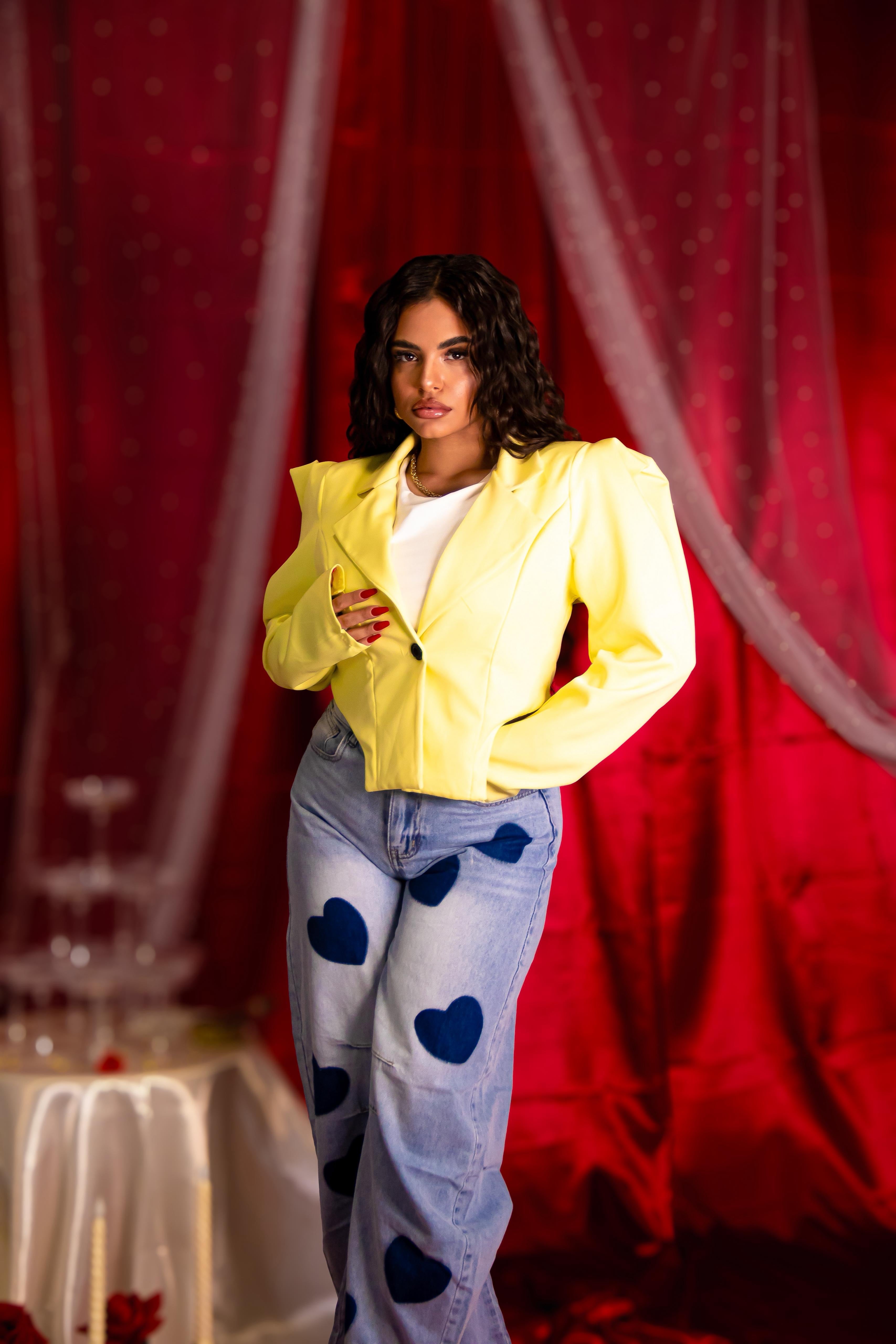 GIACCA CROP - YELLOW