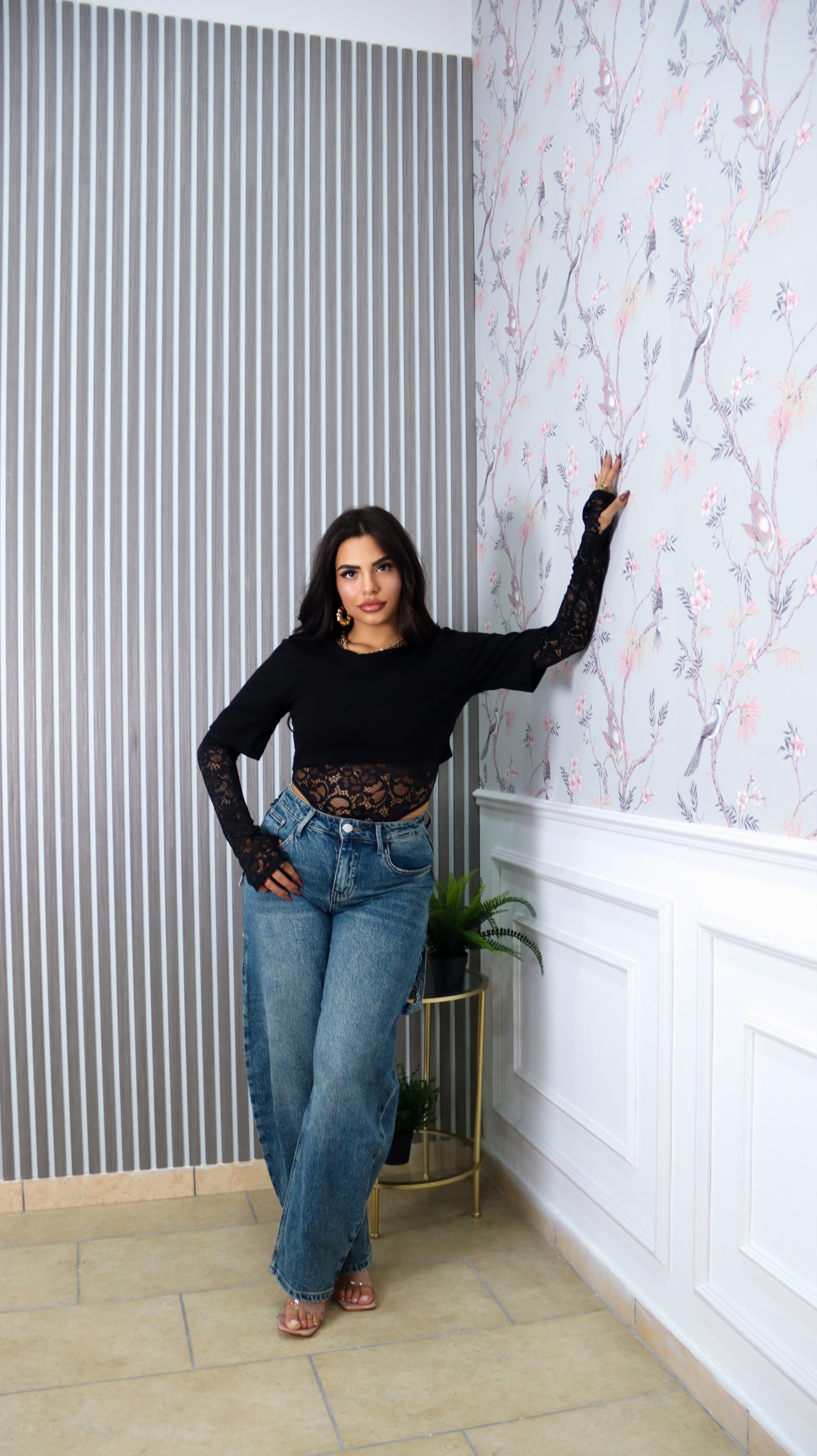 BODY BLACK CROP&PIZZO