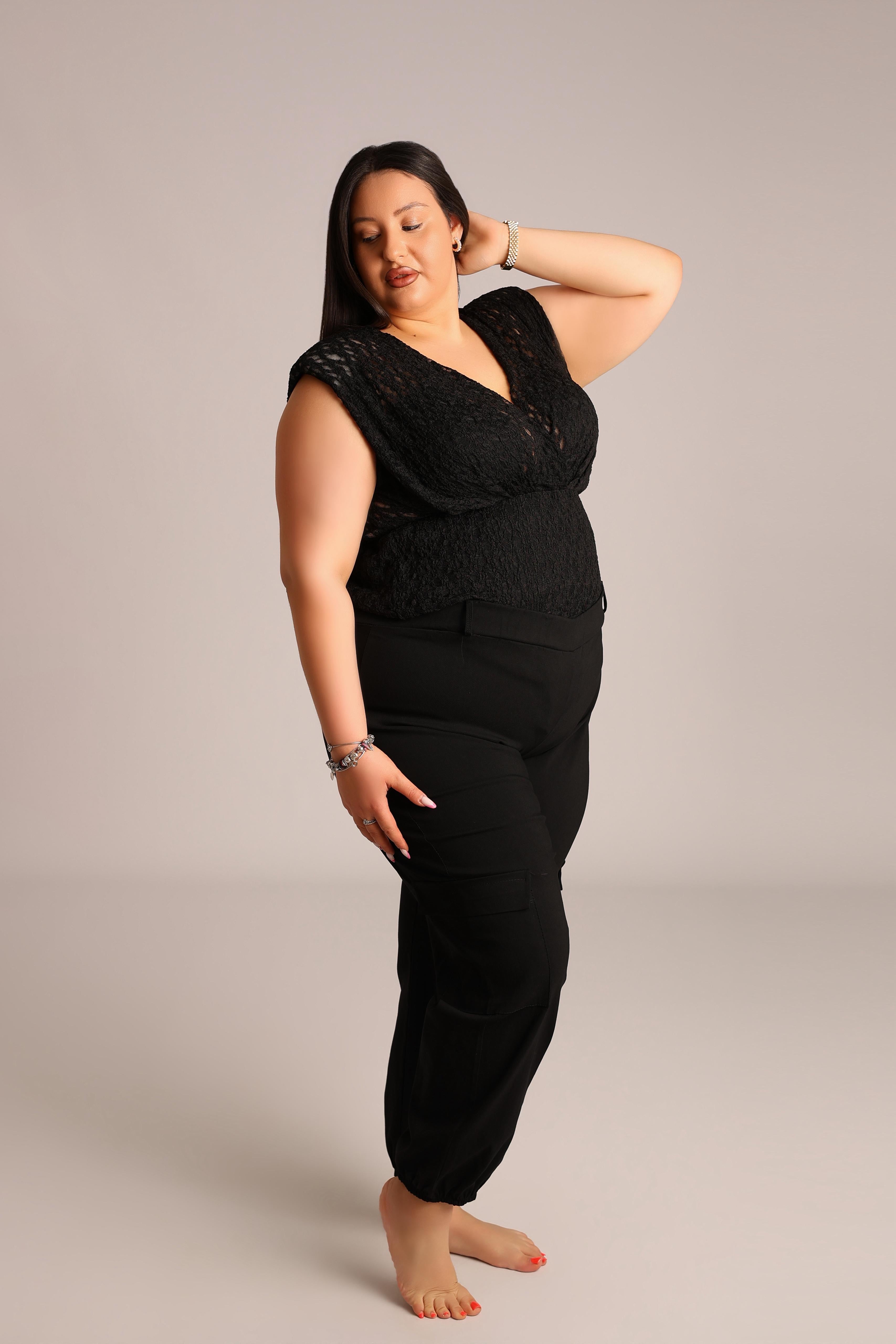 PANTATUTA BLACK CARGO - MIL for CURVY