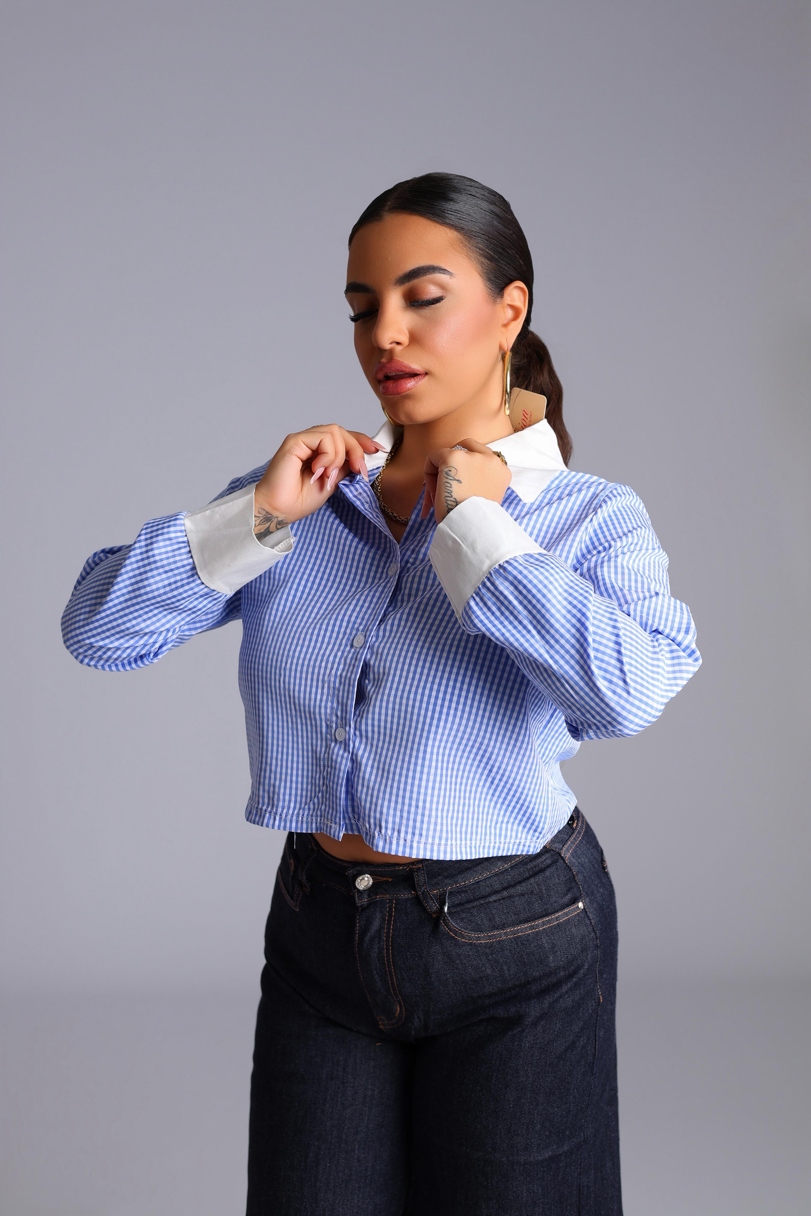 CAMICIA A QUADRI - BLUE