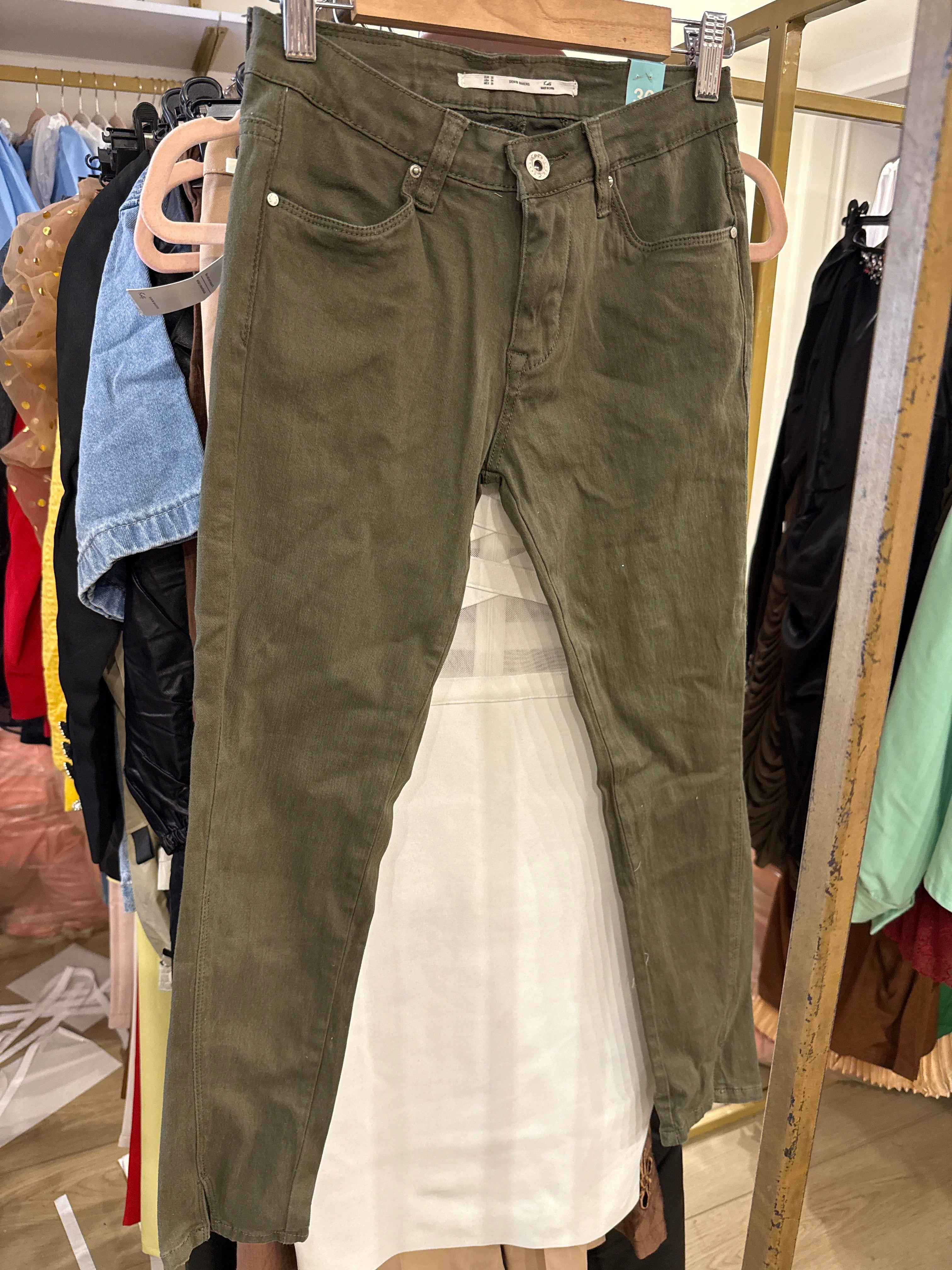 JEANS SKINNY GREEN
