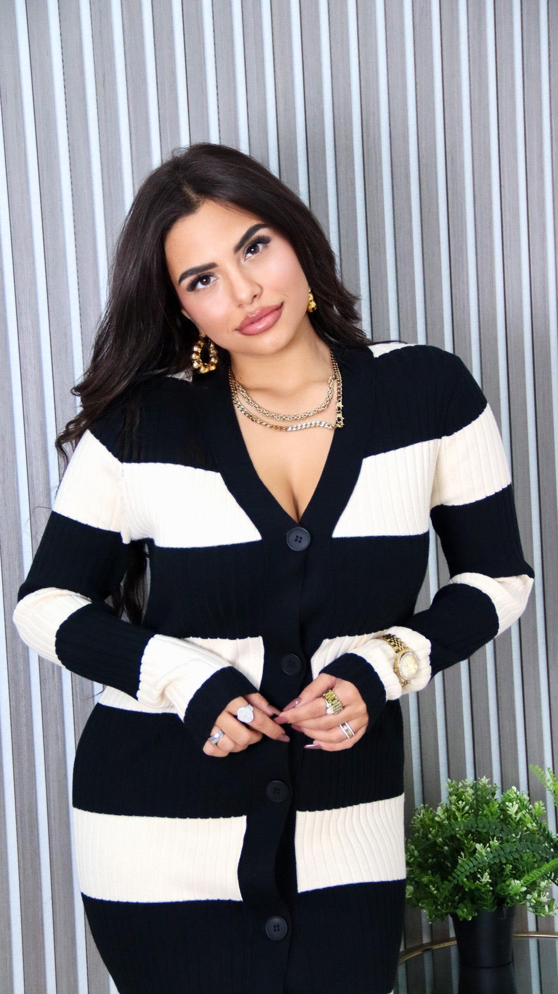 VESTITO RIGHE - WHITE&BLACK