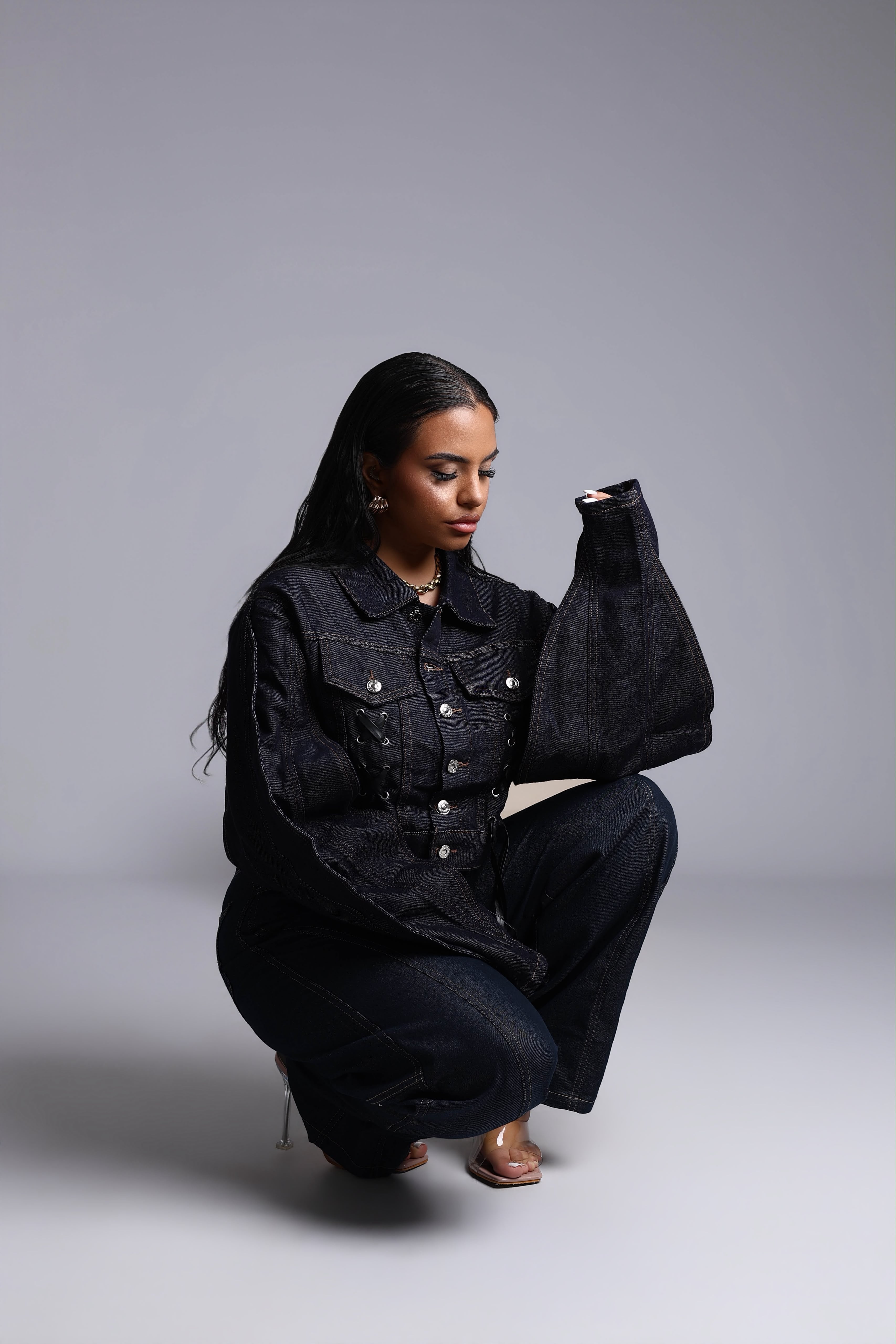 GIACCA BLUE NIGHT DENIM - LONDON