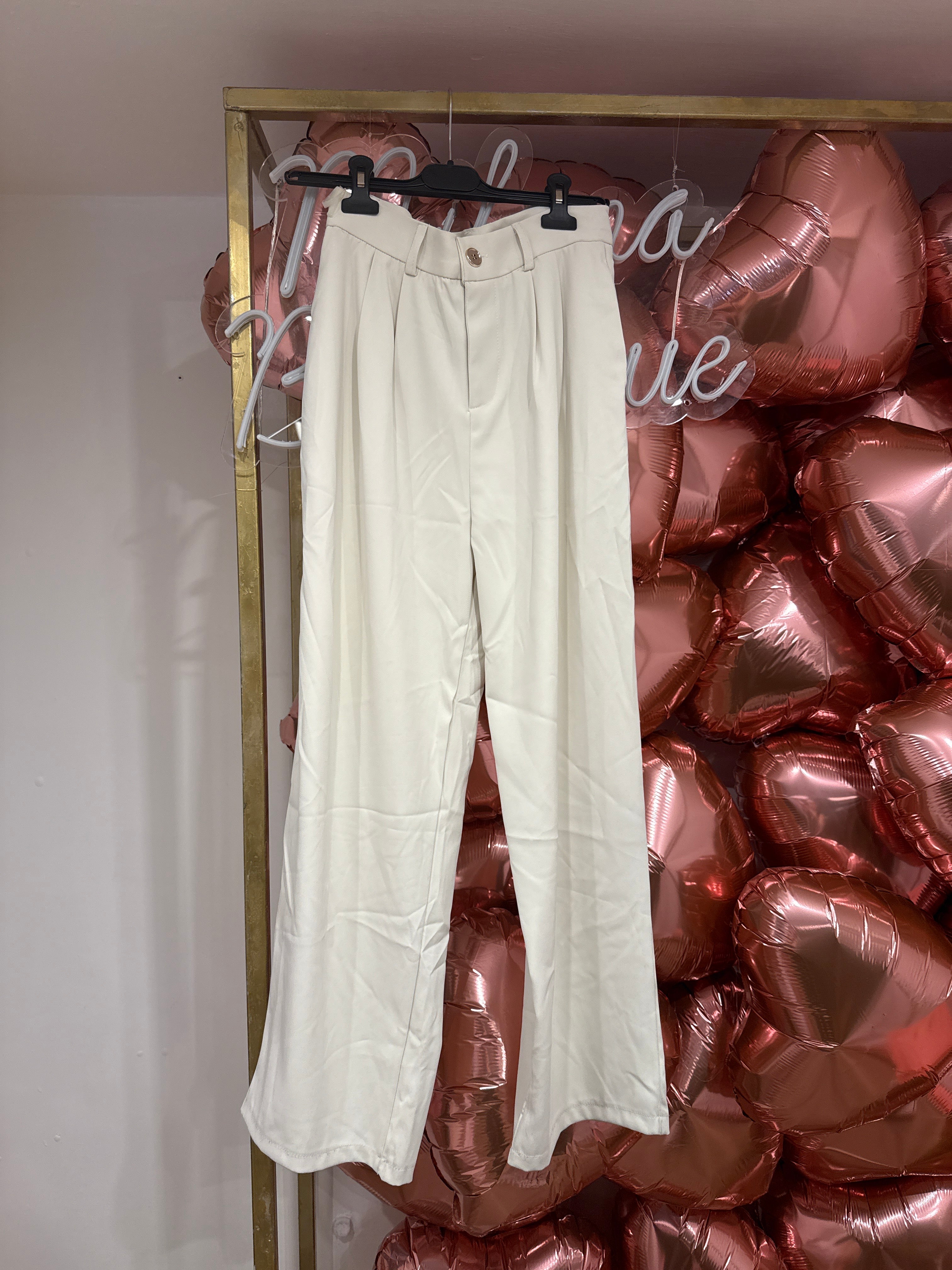 PANTALONE BEIGE BOTTONE ORO
