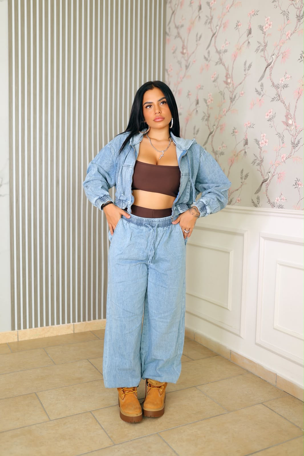 COORDINATO TOP&CULOTTE - BROWN
