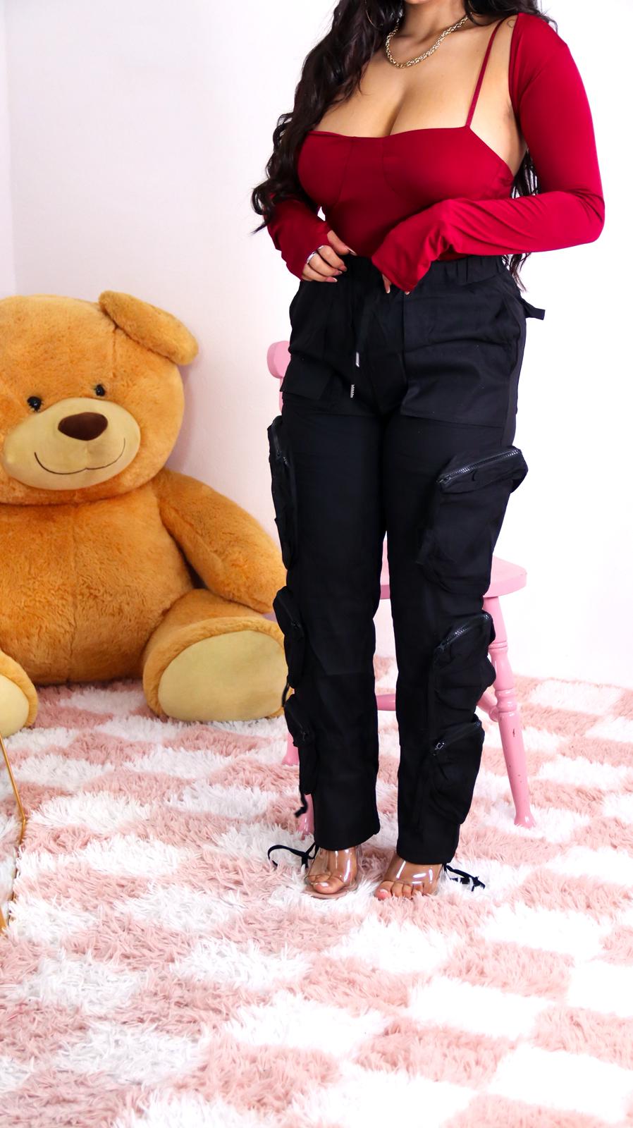 PANTALONE CARGO BLACK - MIL