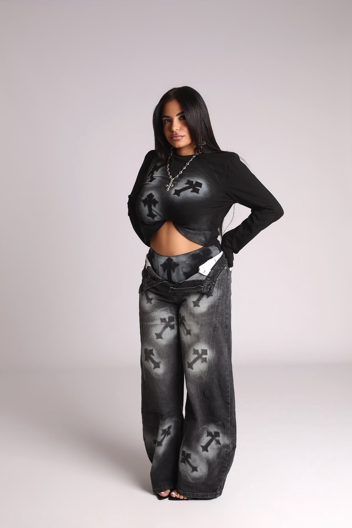 COORDINATO DENIM BLACK - CROSS