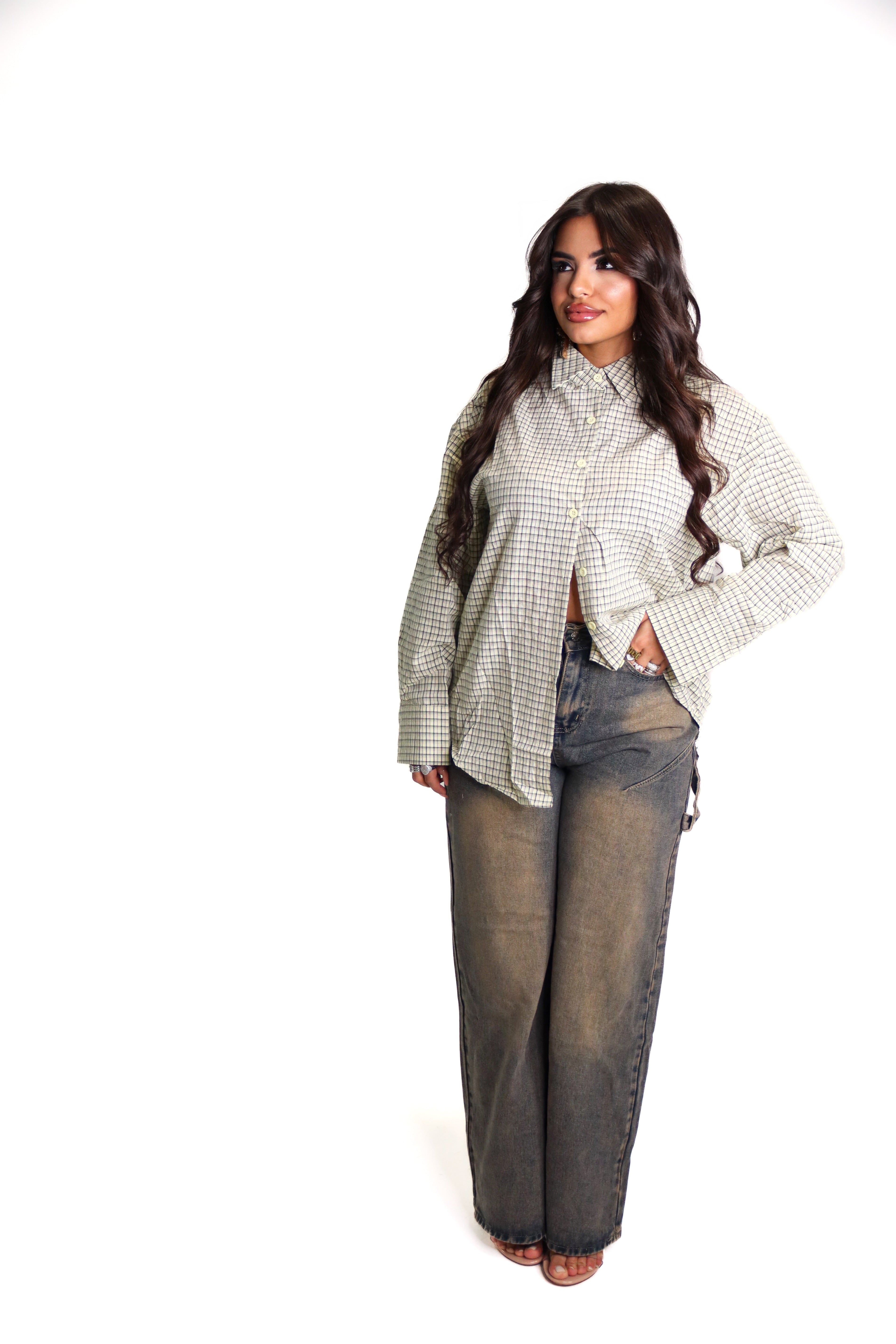 CAMICIA A QUADRI - GREEN