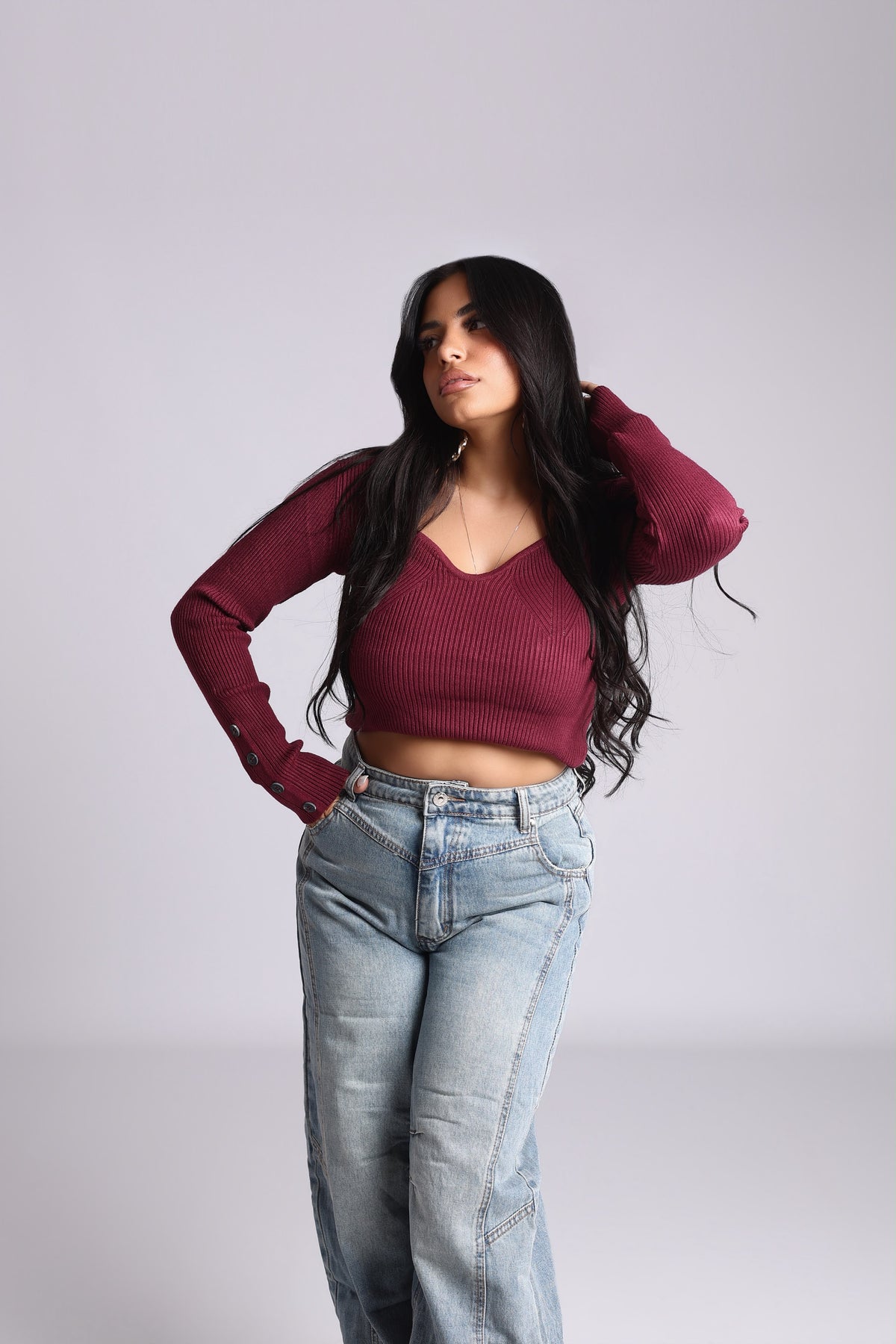 MAGLIA BORDEAUX - BOTTONS