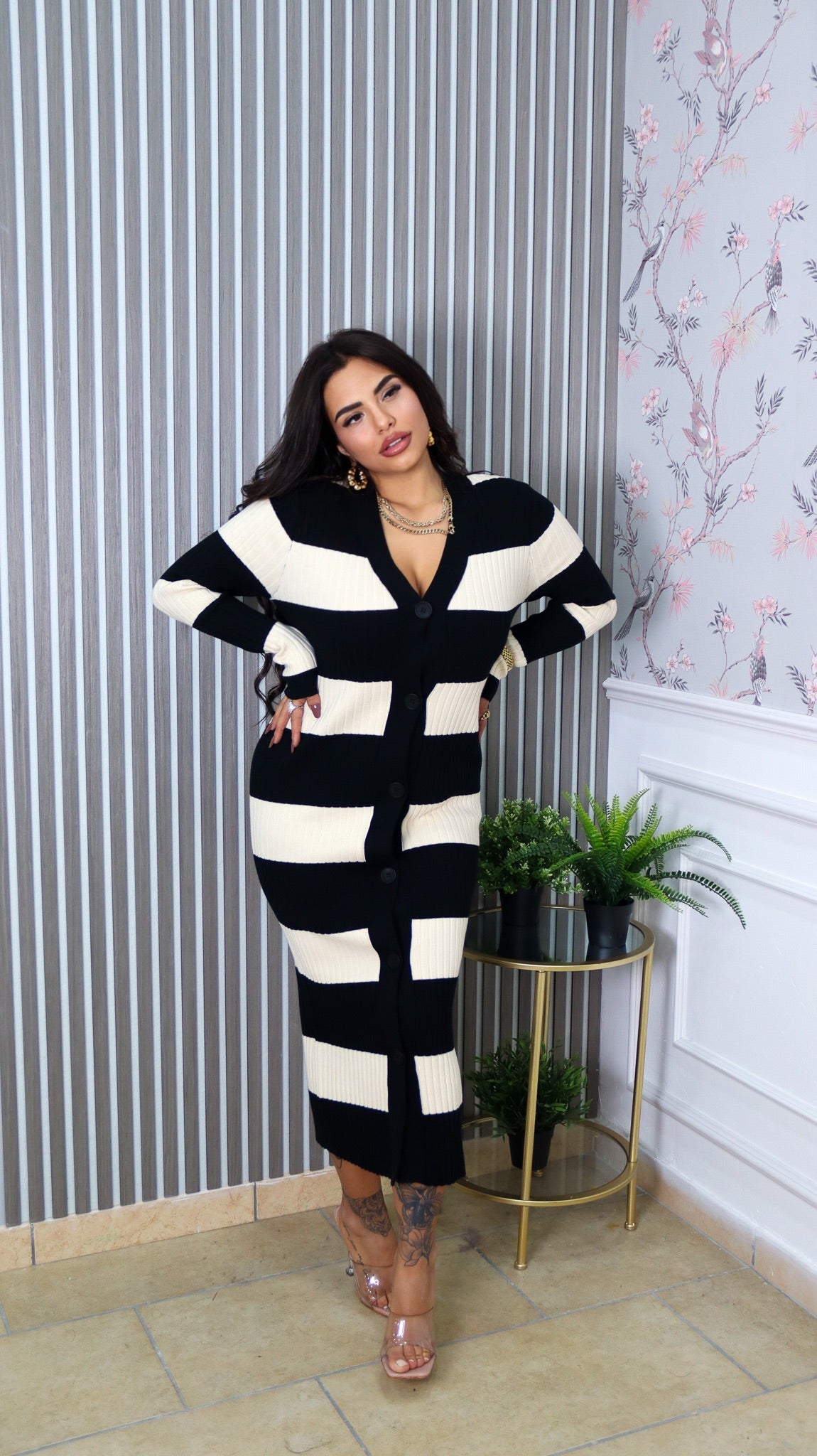 VESTITO RIGHE - WHITE&BLACK