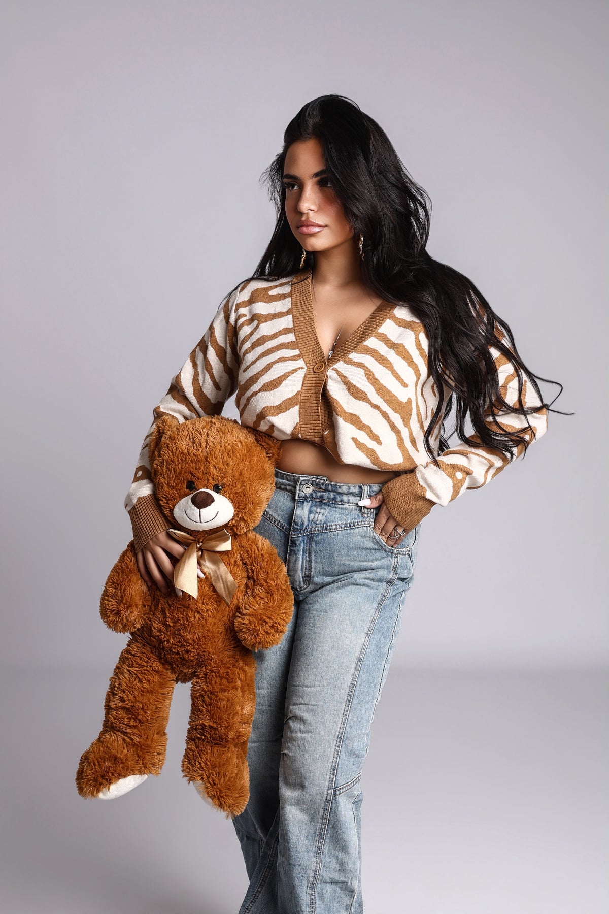 CARDIGAN CAMEL - TEDDY